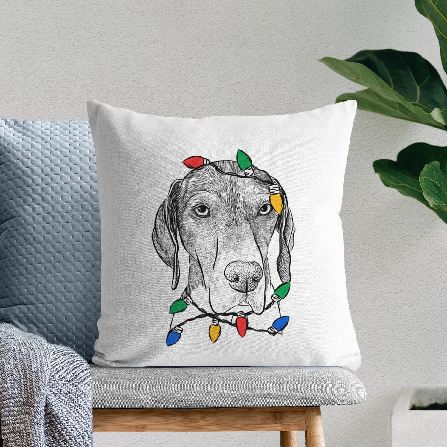 Bohdi the German Shorthaired Pointer - Throw Pillow Cover