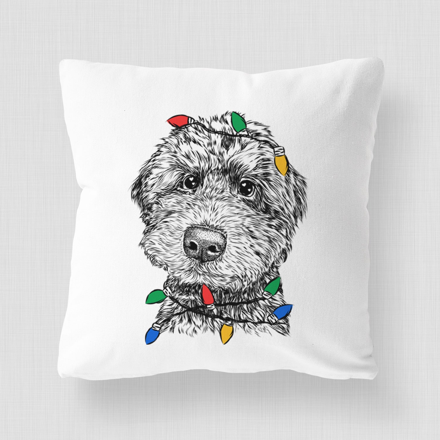 Bowser the Whoodle - Throw Pillow Cover