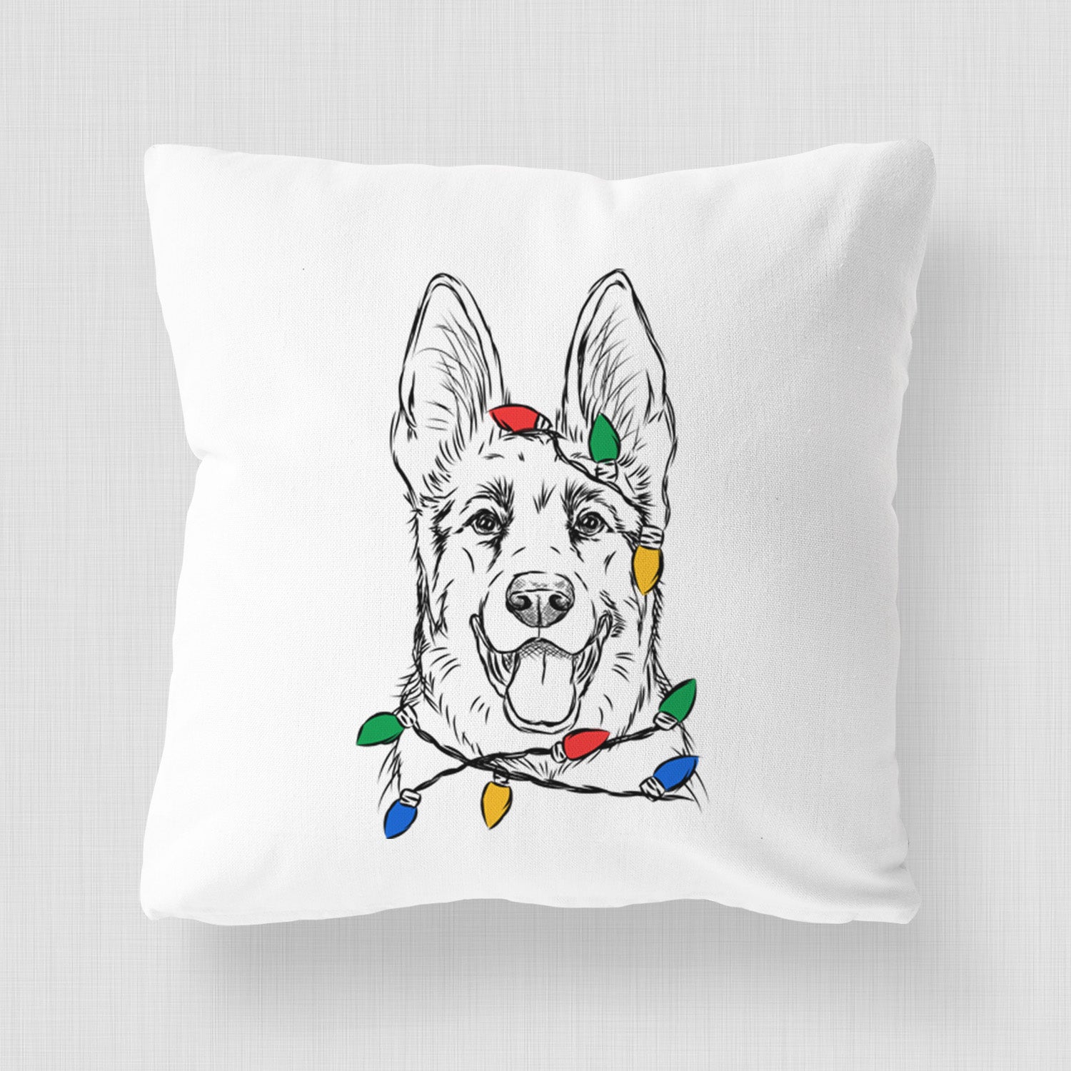 Brutus the German Shepherd - Throw Pillow Cover