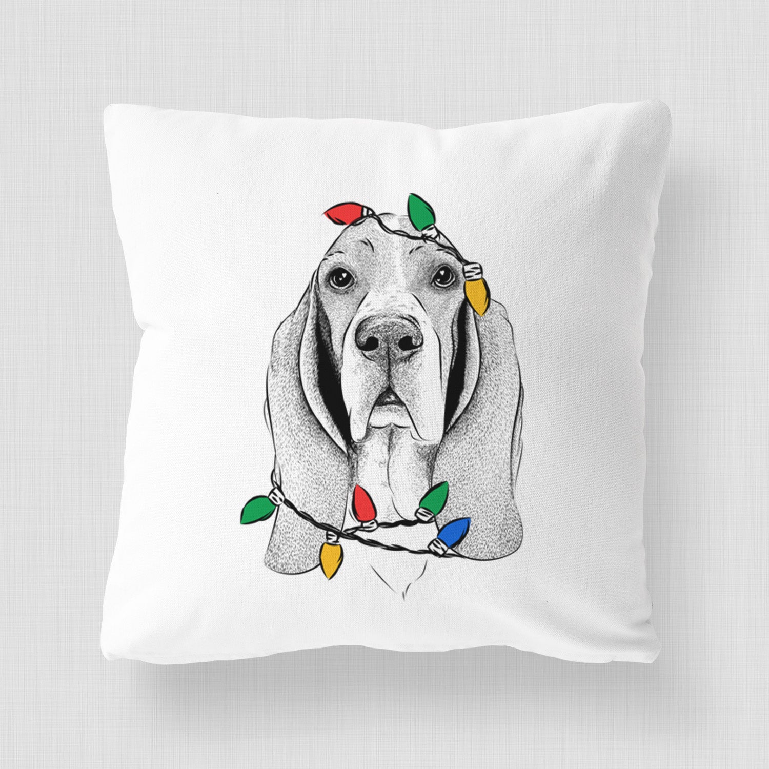 Buckley the Basset Hound - Throw Pillow Cover