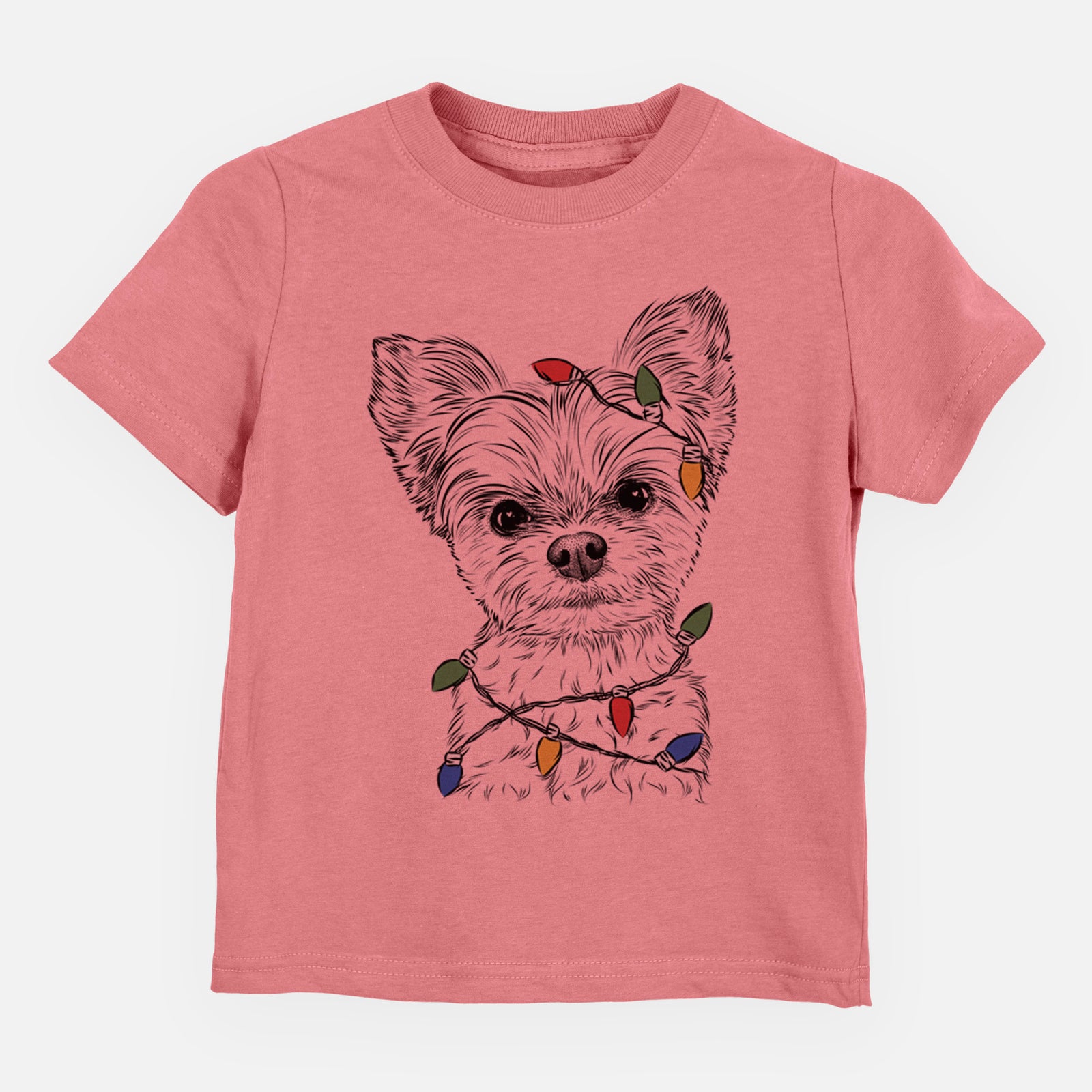 Christmas Lights Chance the Yapper the Yorkshire Terrier - Kids/Youth/Toddler Shirt