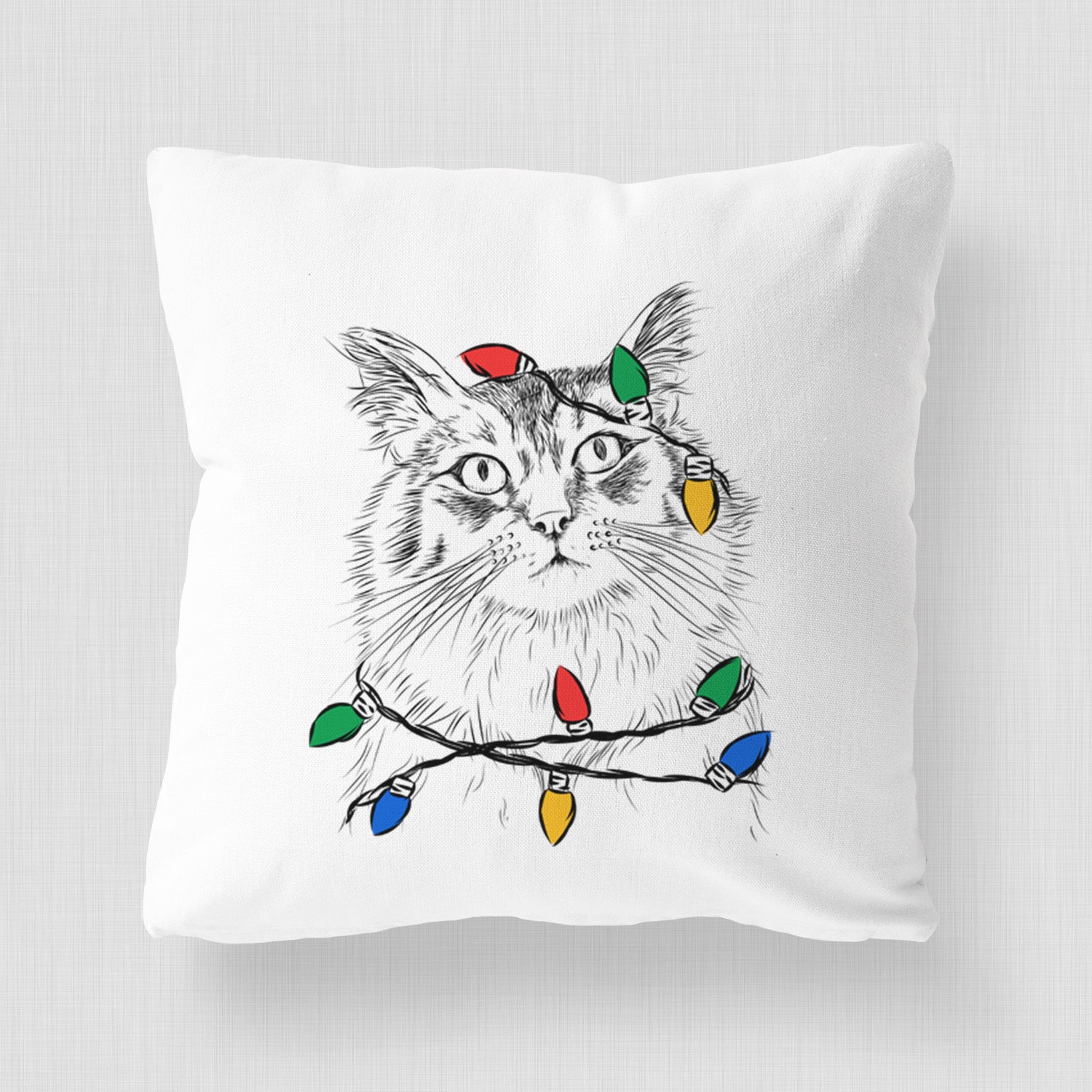 Chloe the Tabby Cat - Throw Pillow Cover