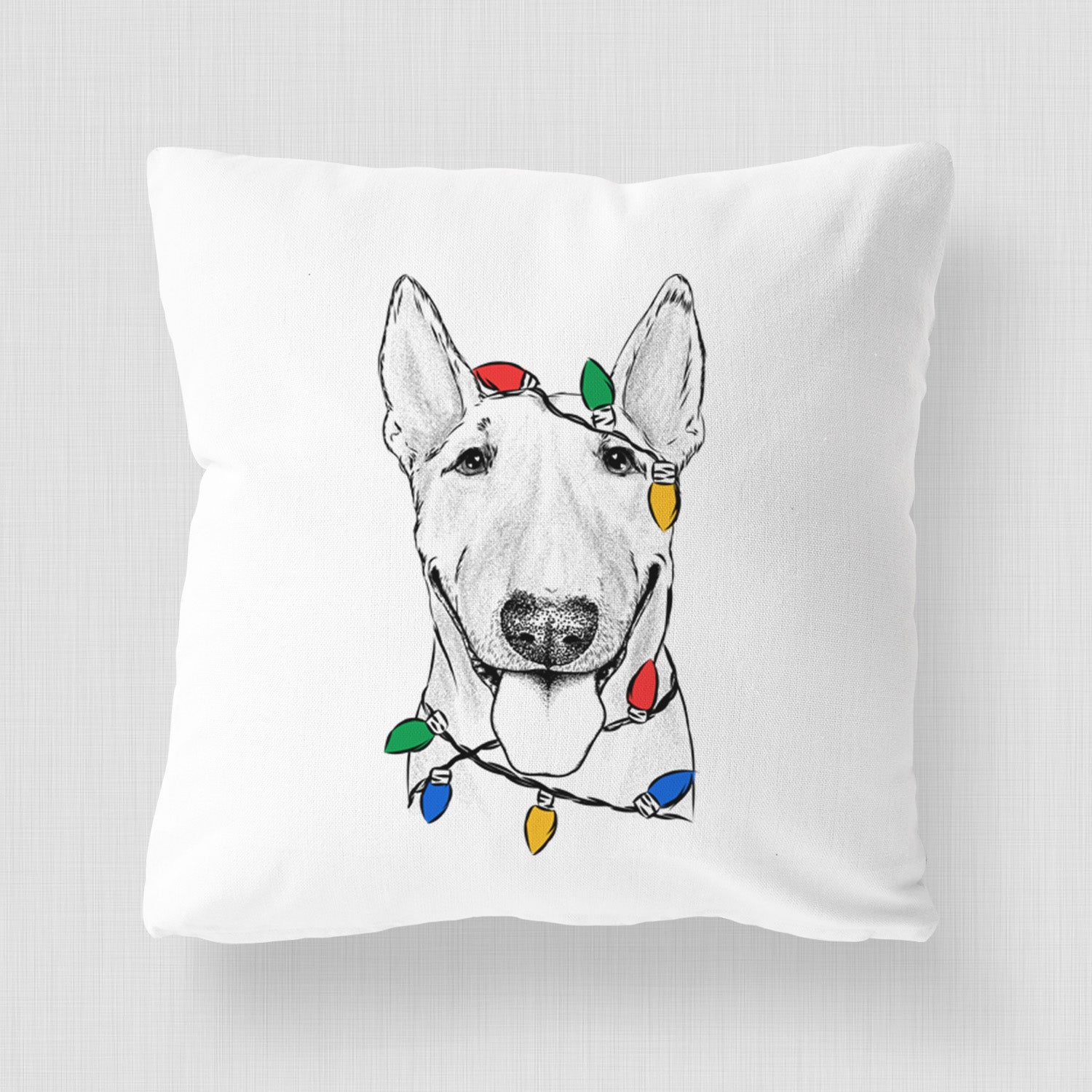 Chloe the Bull Terrier - Throw Pillow Cover