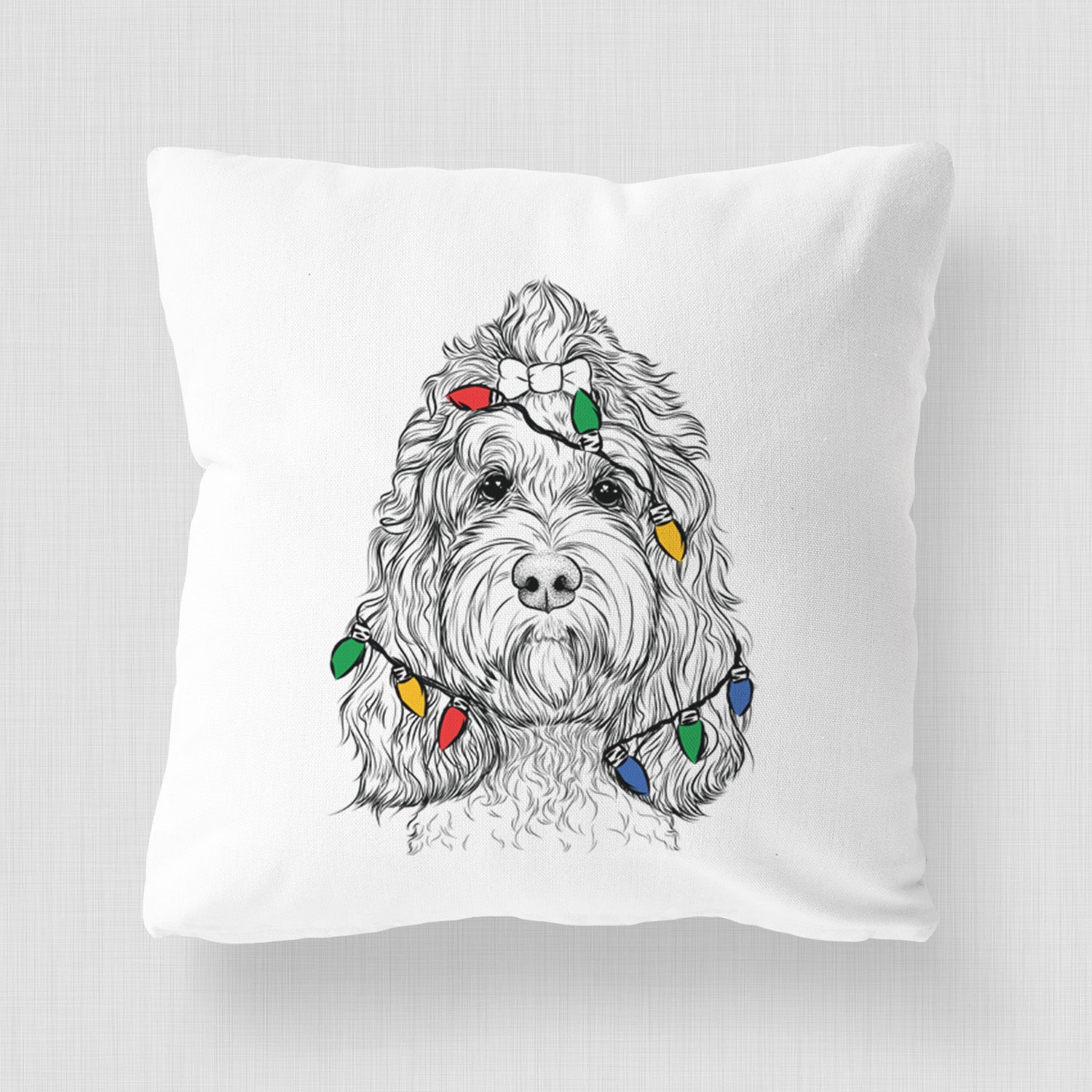 Chloe the Cockapoo - Throw Pillow Cover