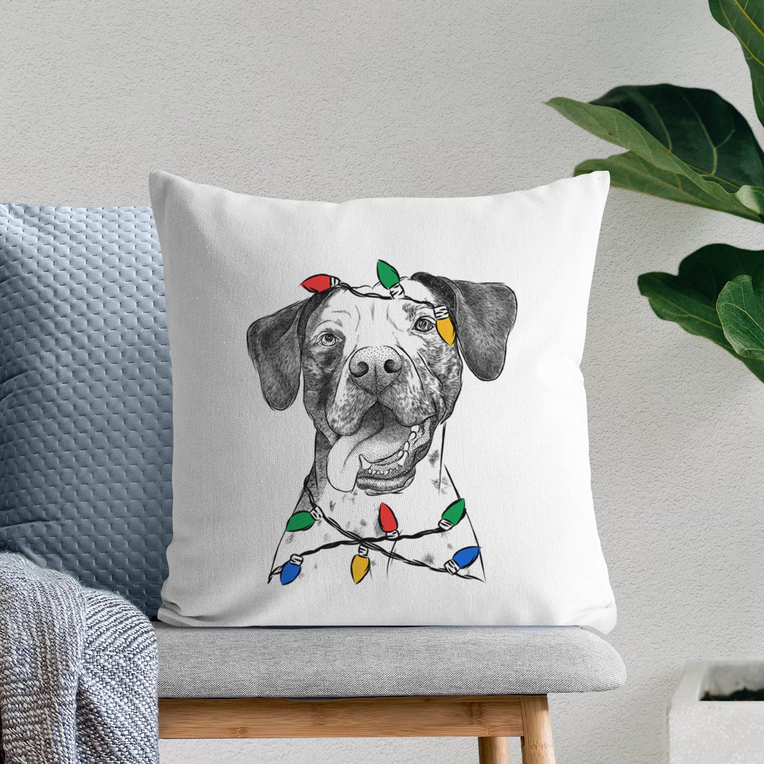 Cola the Catahoula - Throw Pillow Cover