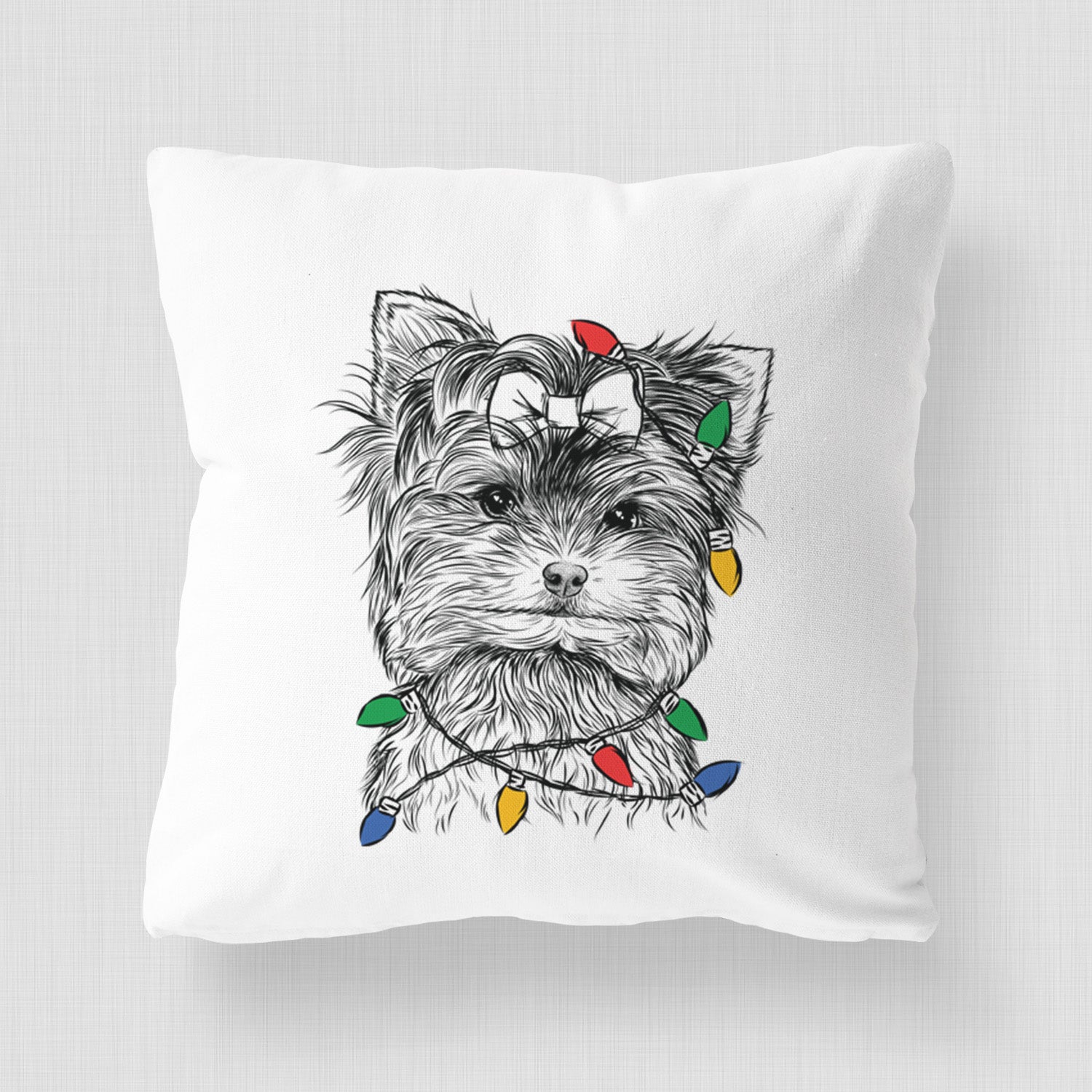 Cricket the Biewer Terrier - Throw Pillow Cover