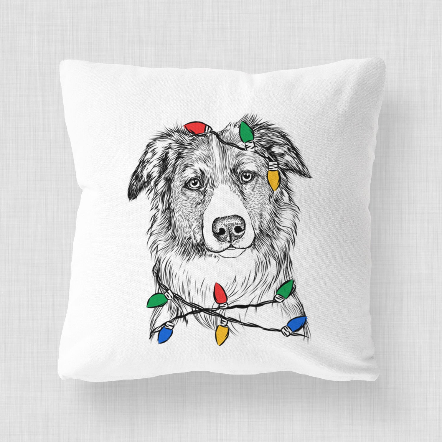 Cynder the English Shepherd - Throw Pillow Cover