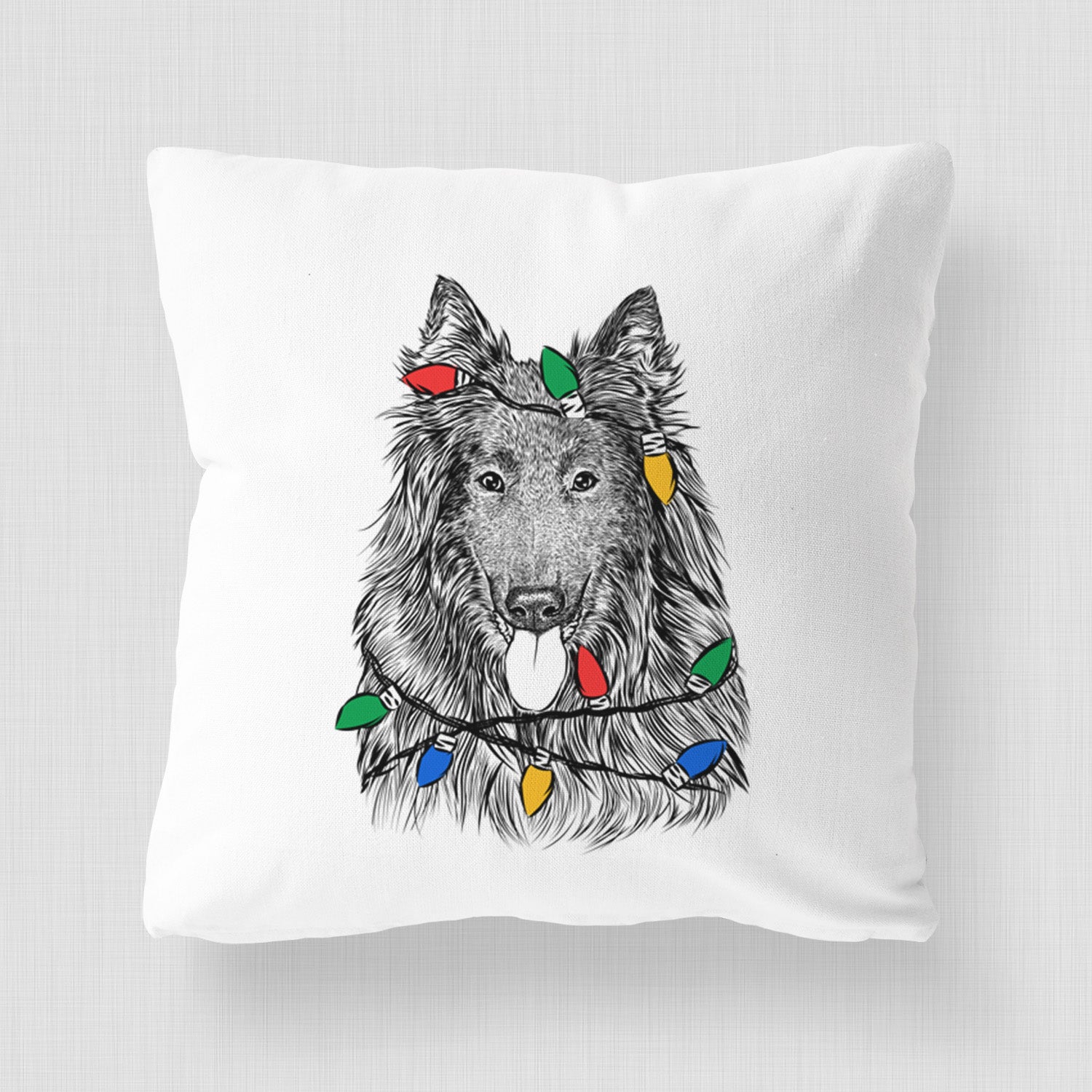 Daan the Belgian Shepherd - Throw Pillow Cover