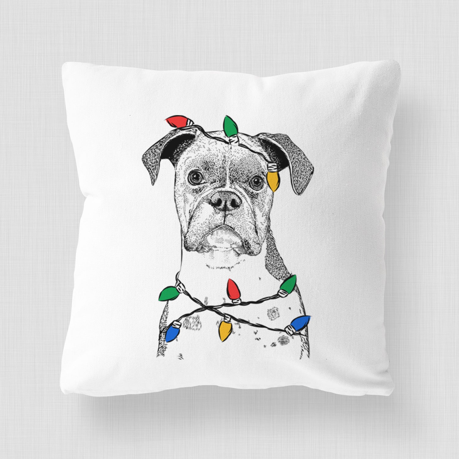Daisy the Boxer - Throw Pillow Cover