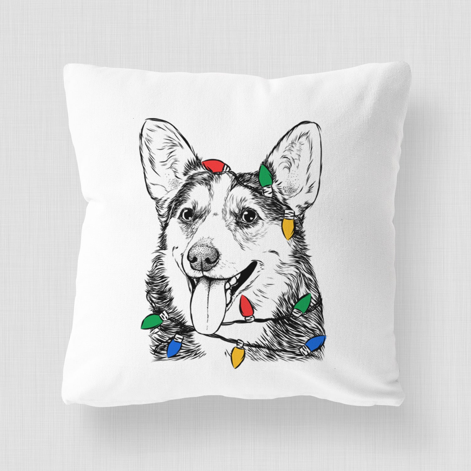 Darma the Corgi - Throw Pillow Cover