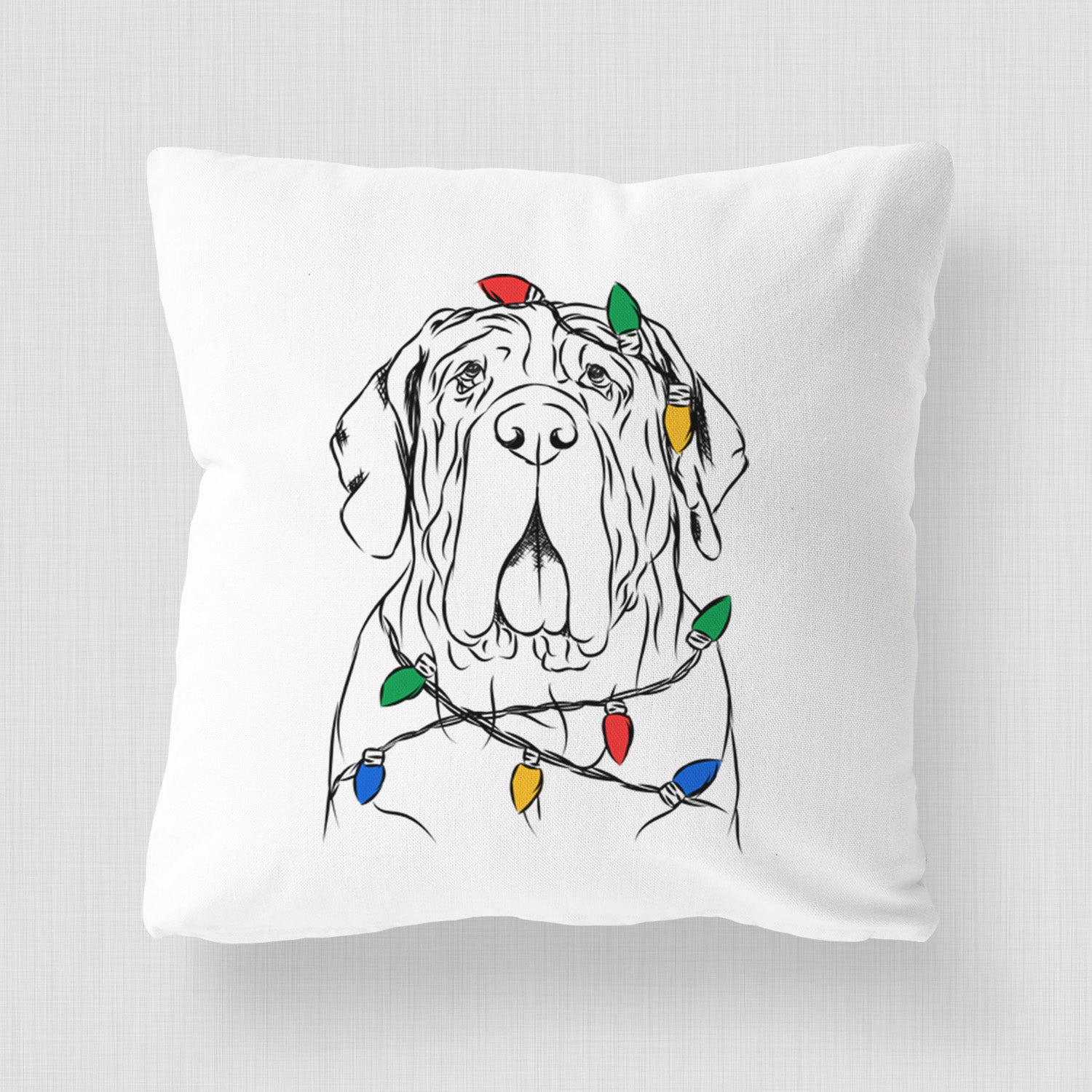 Dinah the Neapolitan Mastiff - Throw Pillow Cover