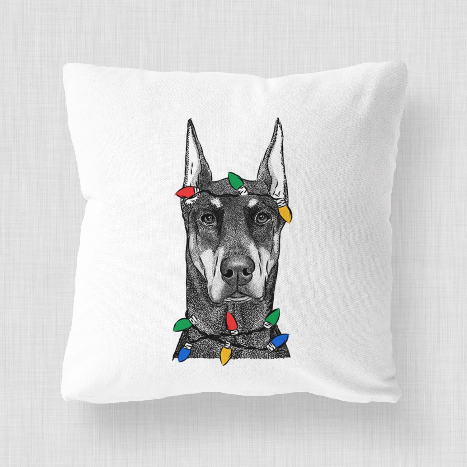 Drake the Doberman Pinscher - Throw Pillow Cover