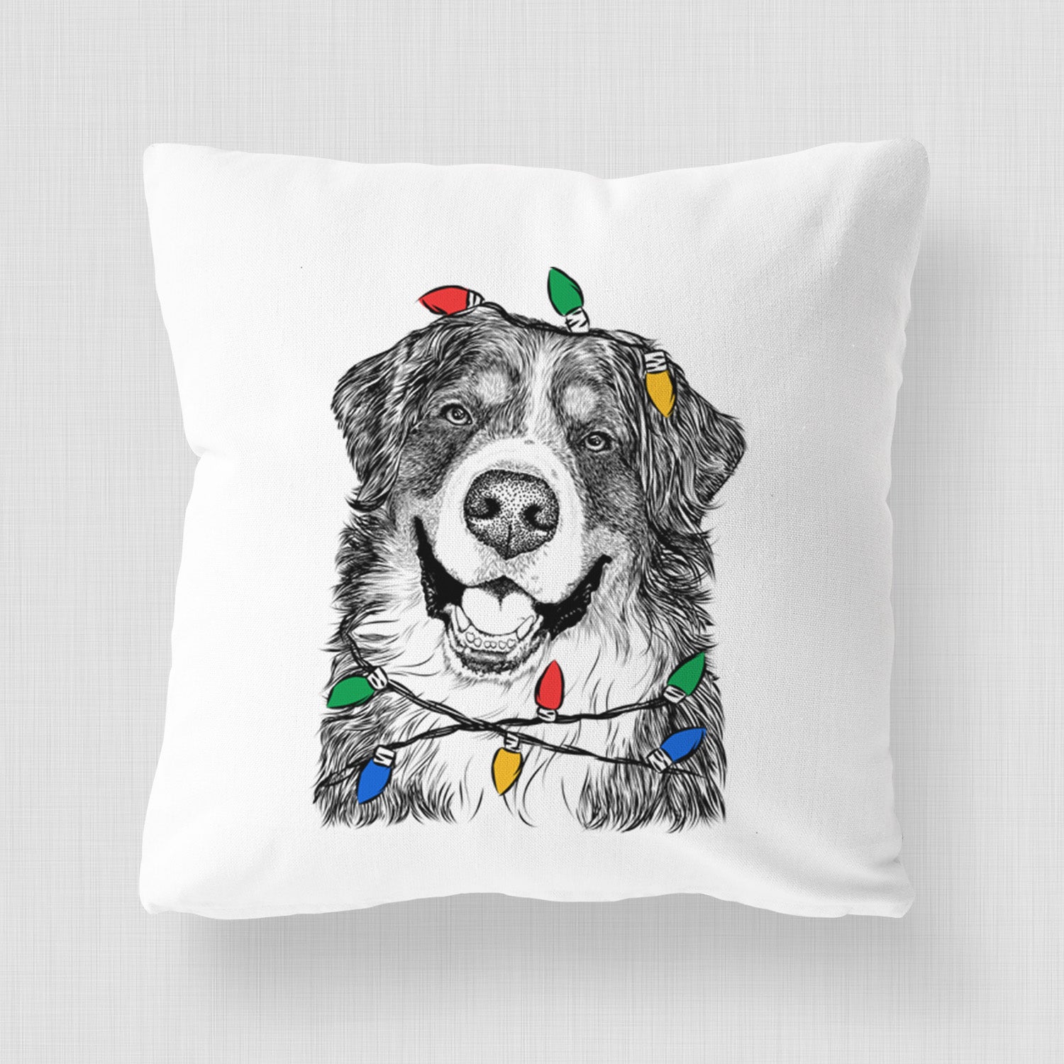 Eiger the Bernese Mountain Dog - Throw Pillow Cover