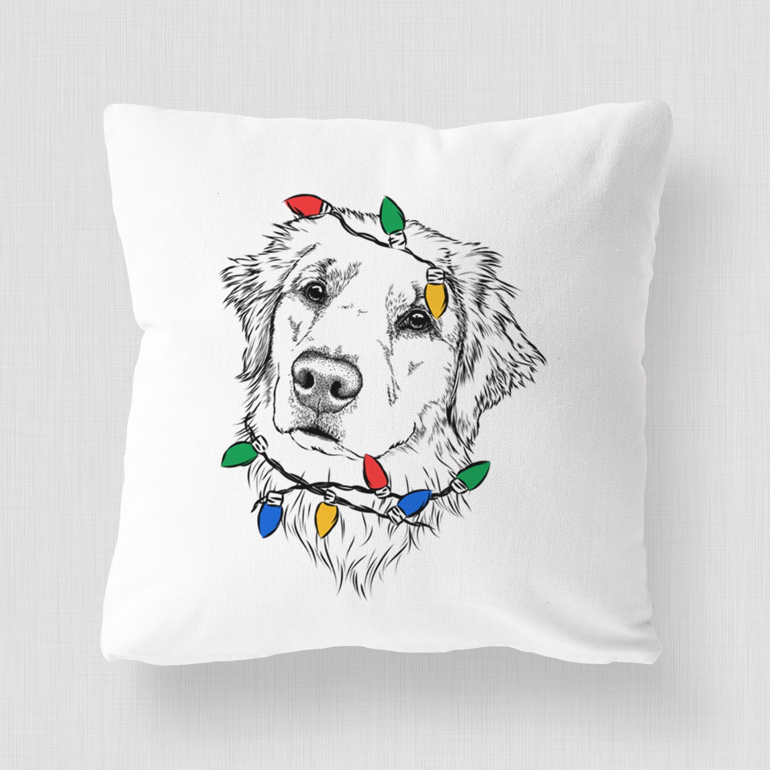 Fiona the Golden Retriever - Throw Pillow Cover