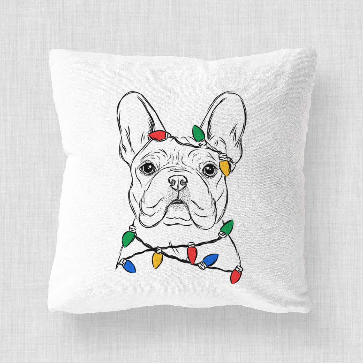 Franco the French Bulldog - Throw Pillow Cover