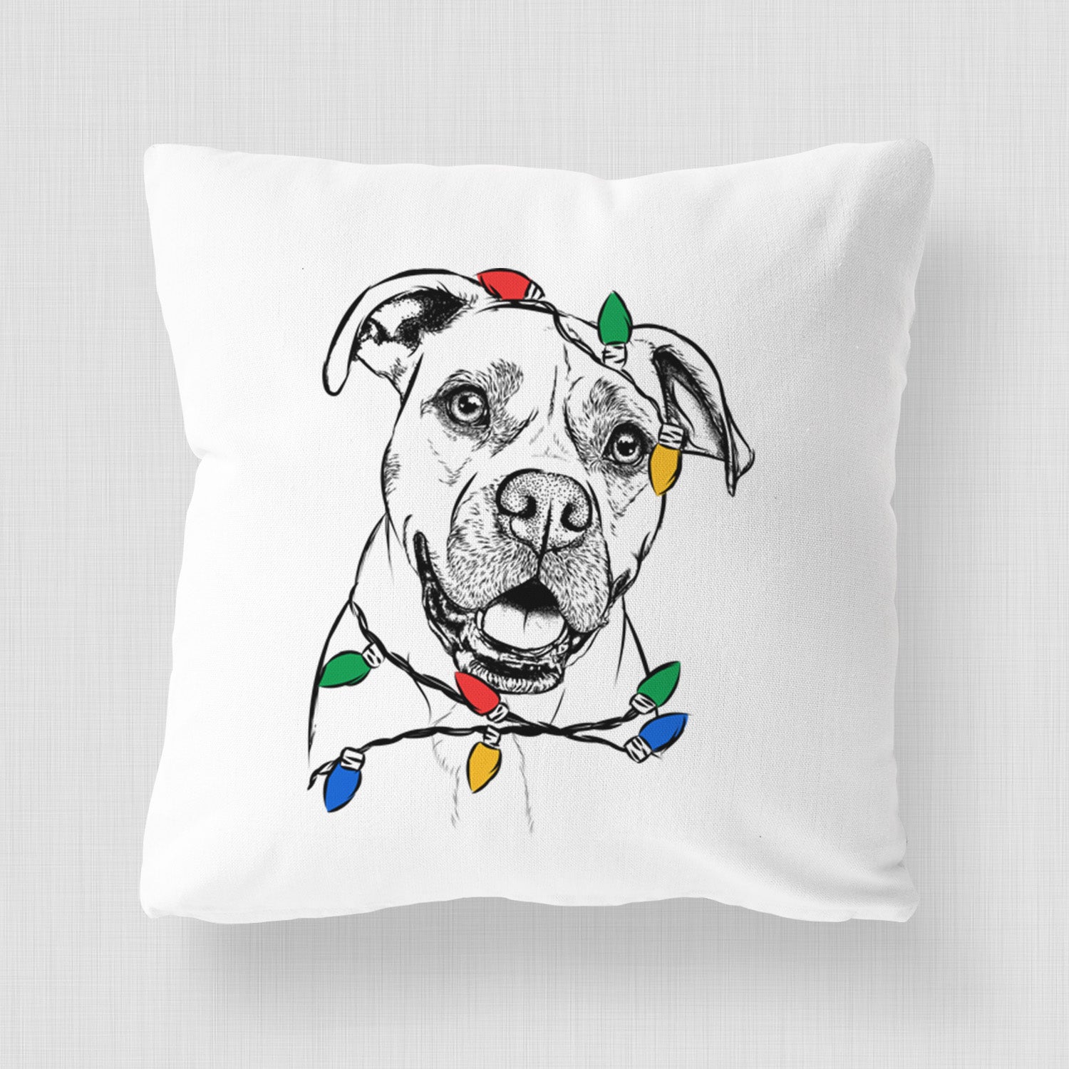 Frankie Tankie the Boxer Mix - Throw Pillow Cover