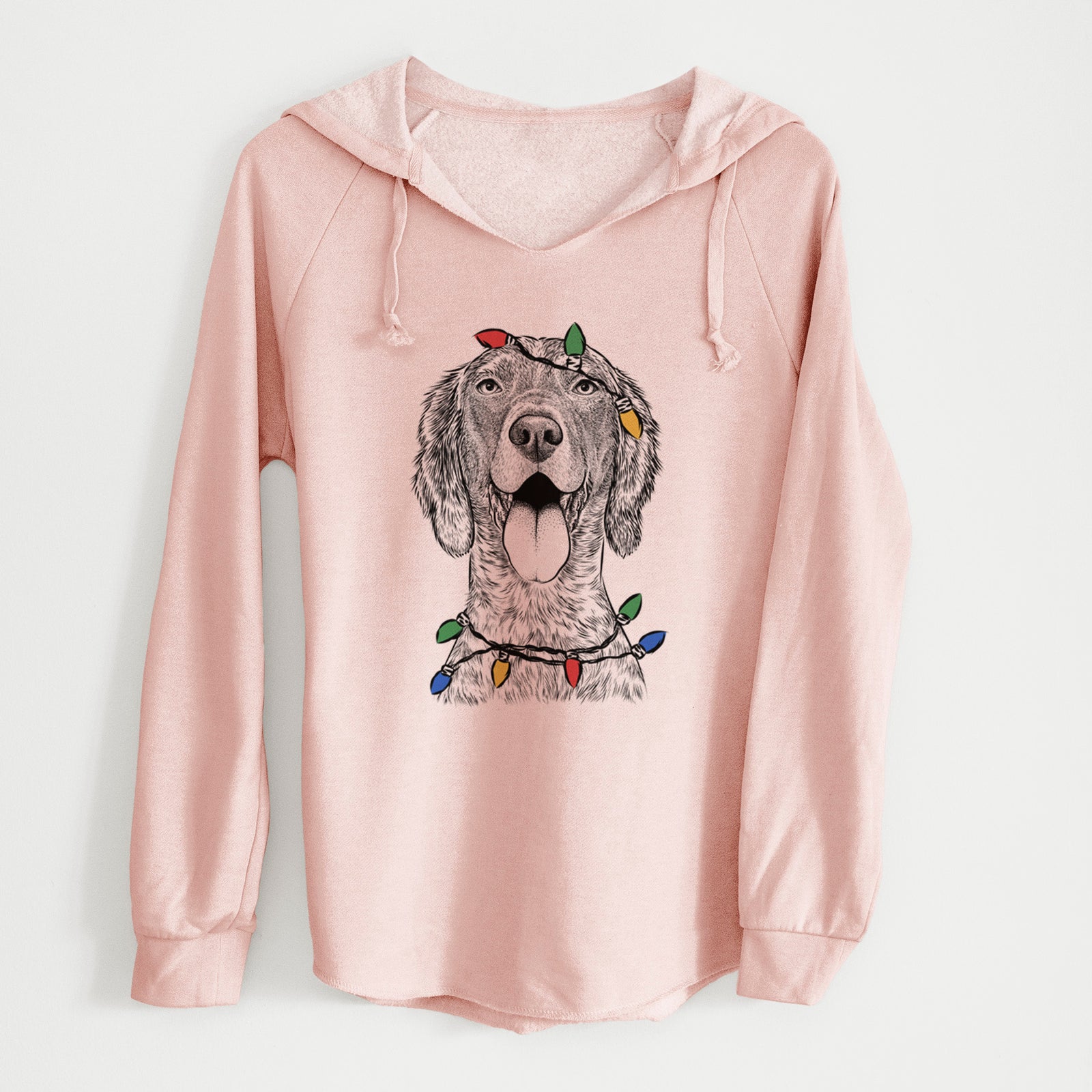 Christmas Lights Freddy the English Setter - Cali Wave Hooded Sweatshirt