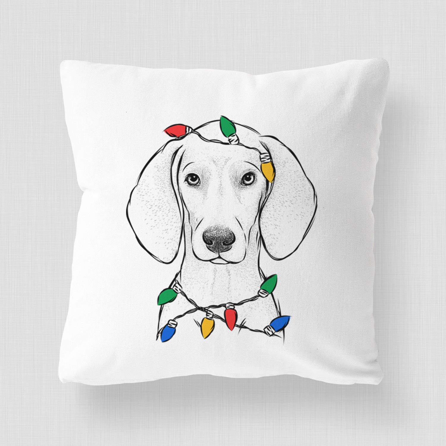 Frejya the Weimaraner - Throw Pillow Cover