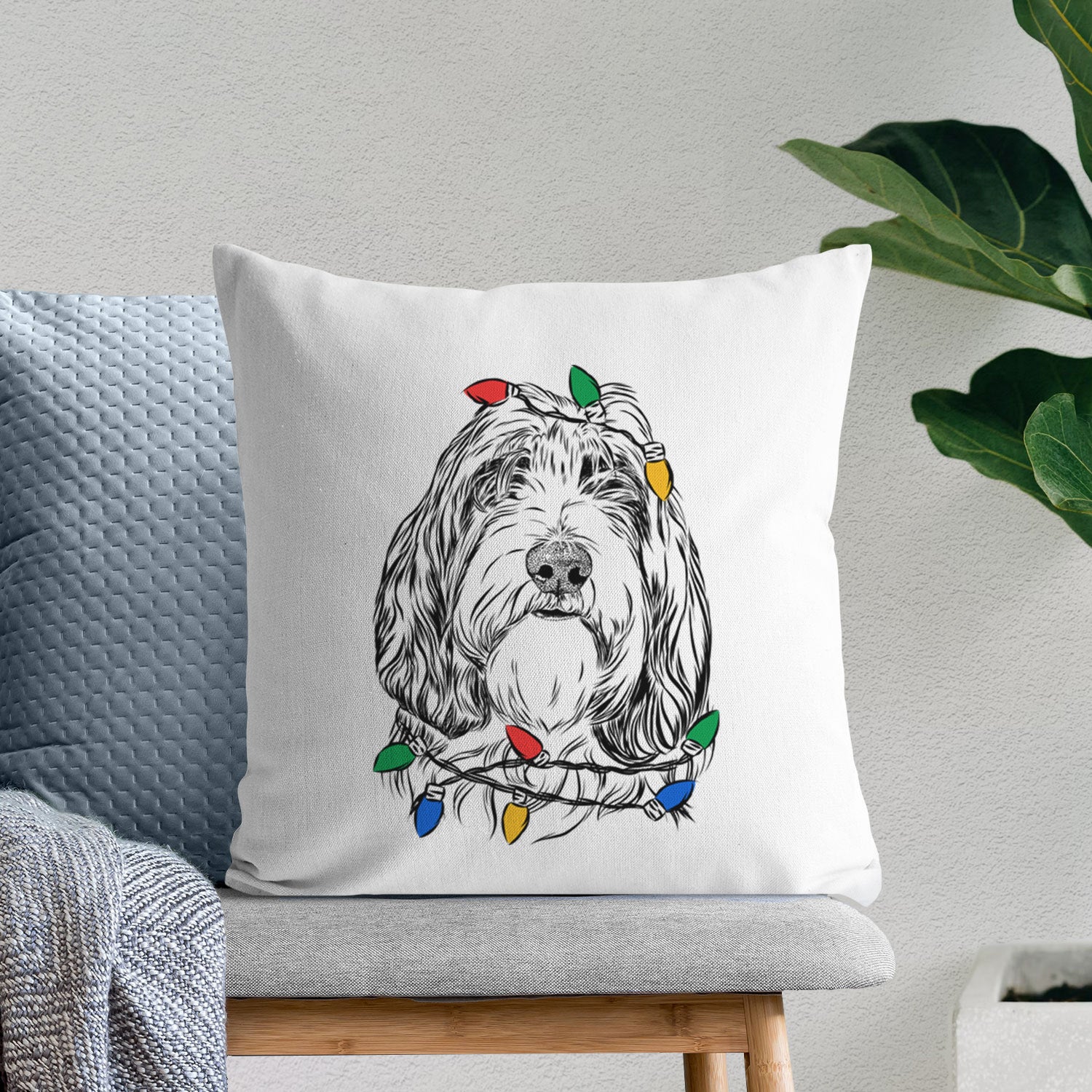 Gerard the Petit Basset Griffon Vendeen - Throw Pillow Cover