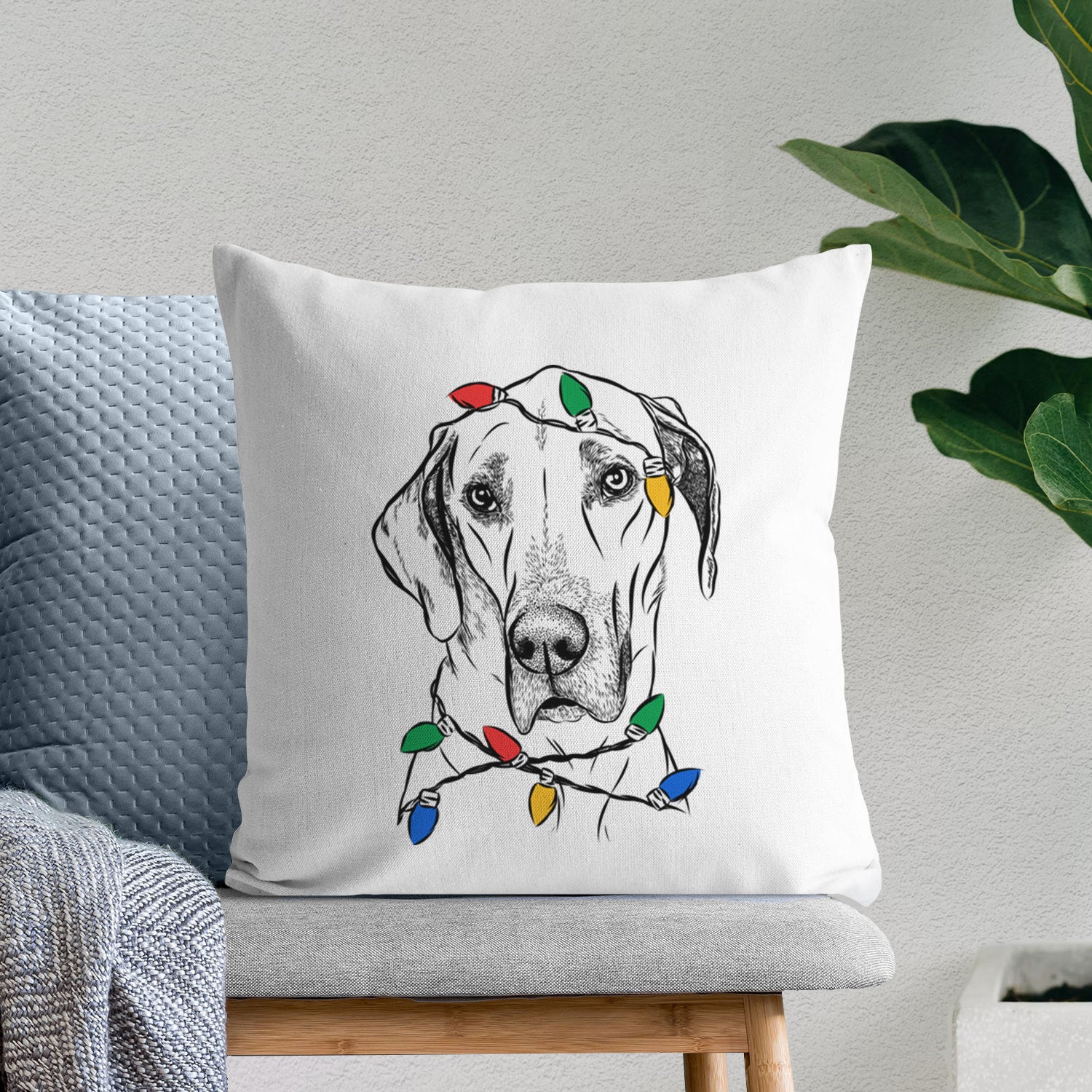 Gracie the Great Dane - Throw Pillow Cover