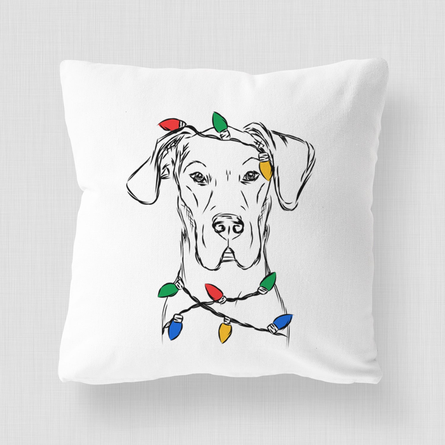 Harvey the Great Dane - Throw Pillow Cover