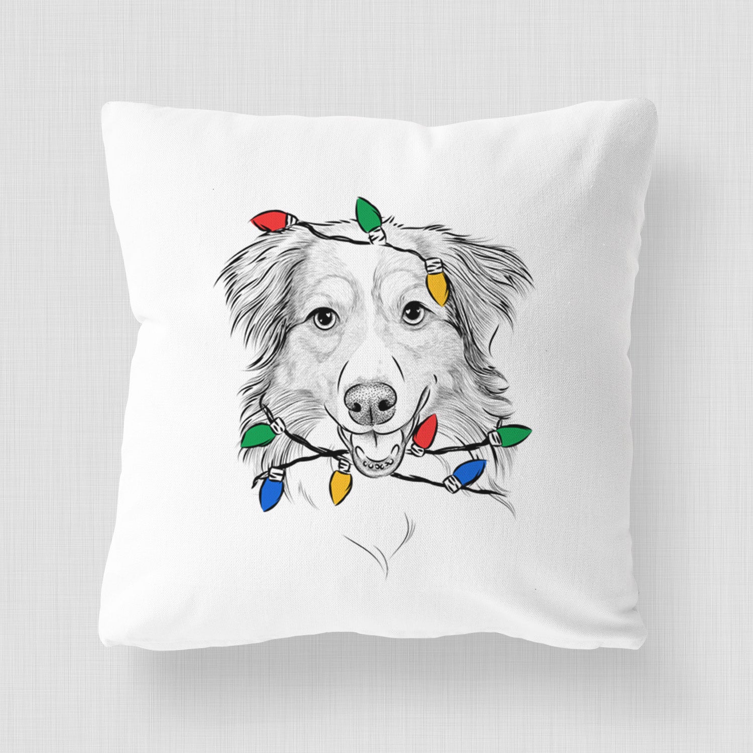 Hattie the Australian Shepherd - Throw Pillow Cover