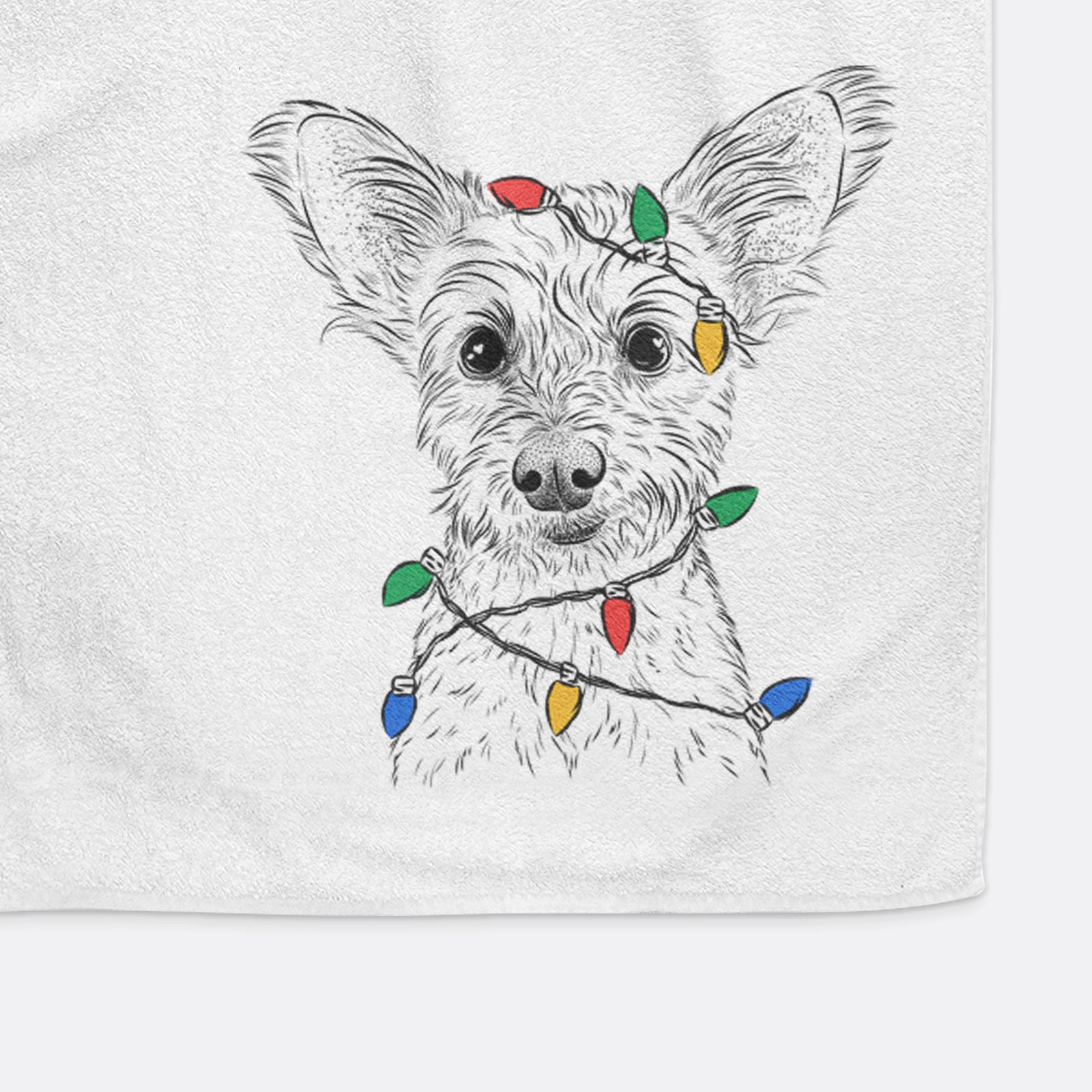 Heidi the Schnauzer Mix Decorative Hand Towel