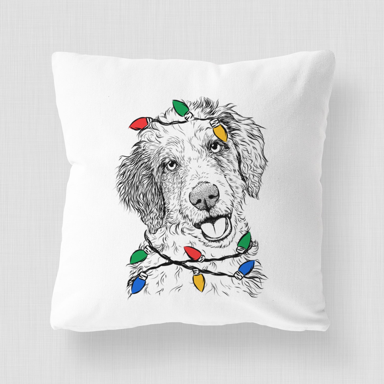 Hoge the Aussiedoodle - Throw Pillow Cover