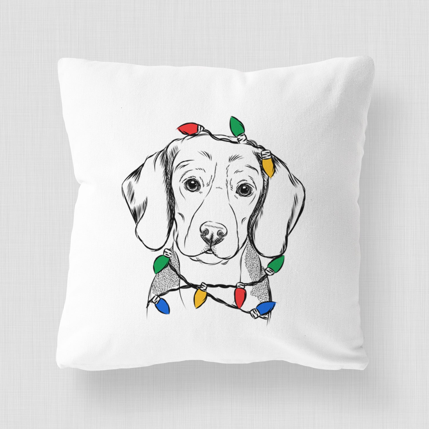 Jake the Beagle - Throw Pillow Cover