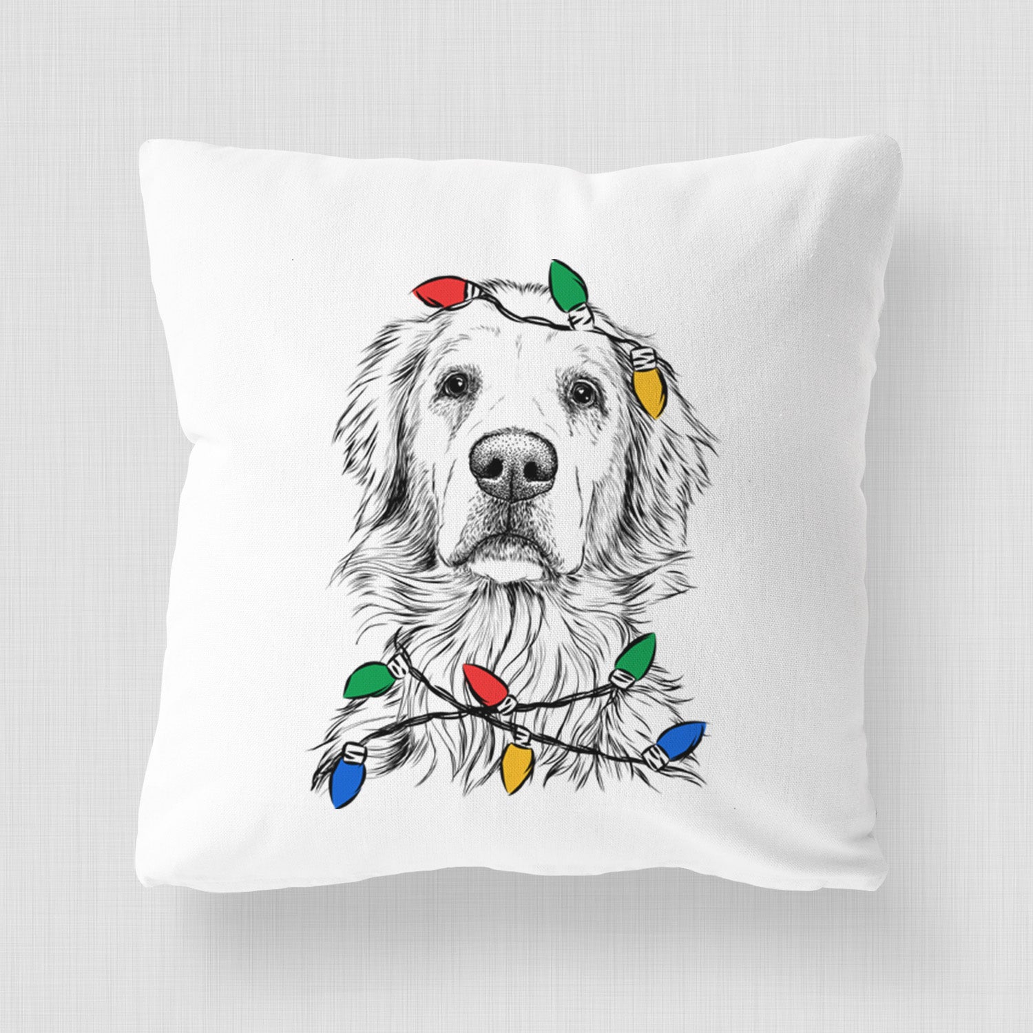 Jake aroni the Golden Retriever - Throw Pillow Cover