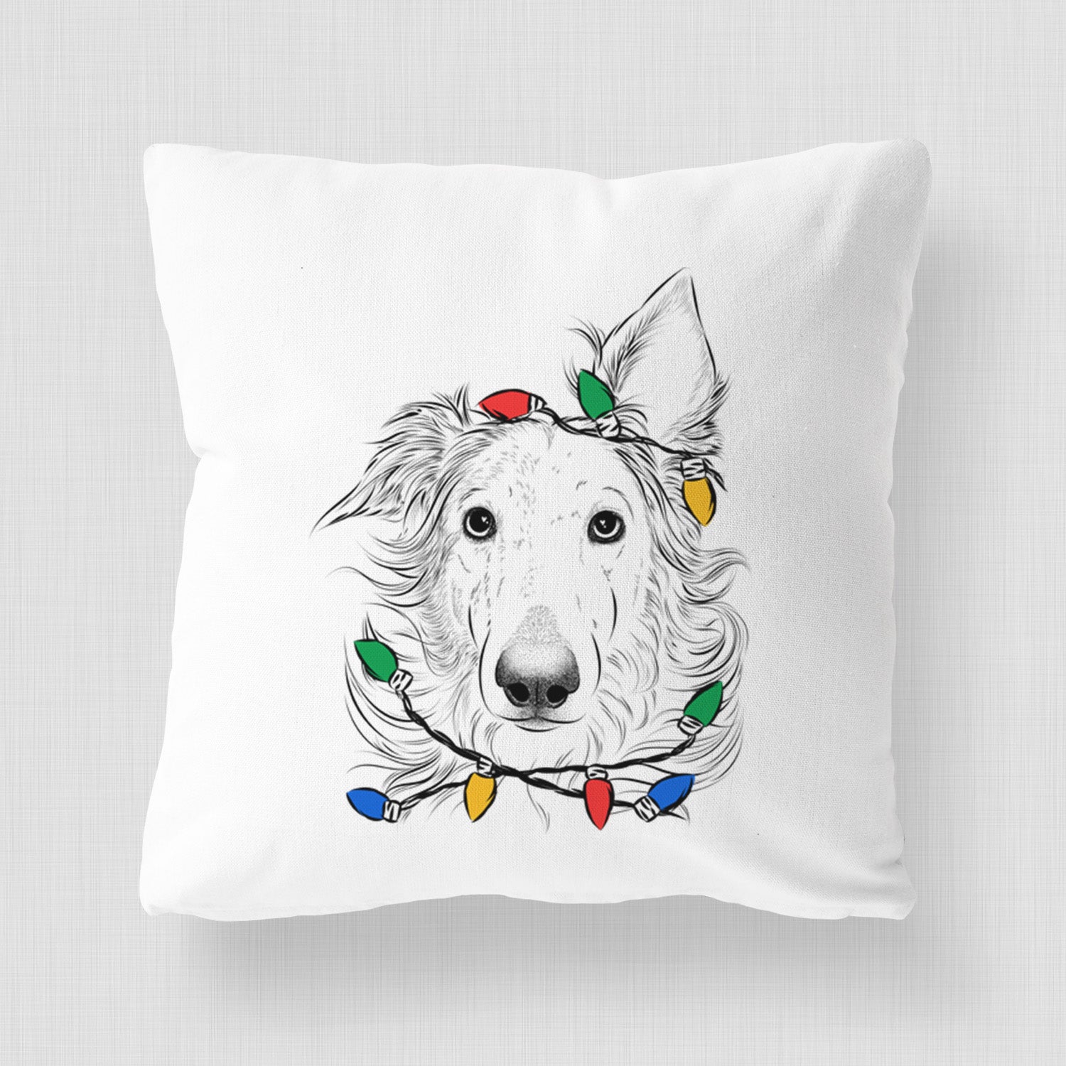 Jasha the Borzoi - Throw Pillow Cover