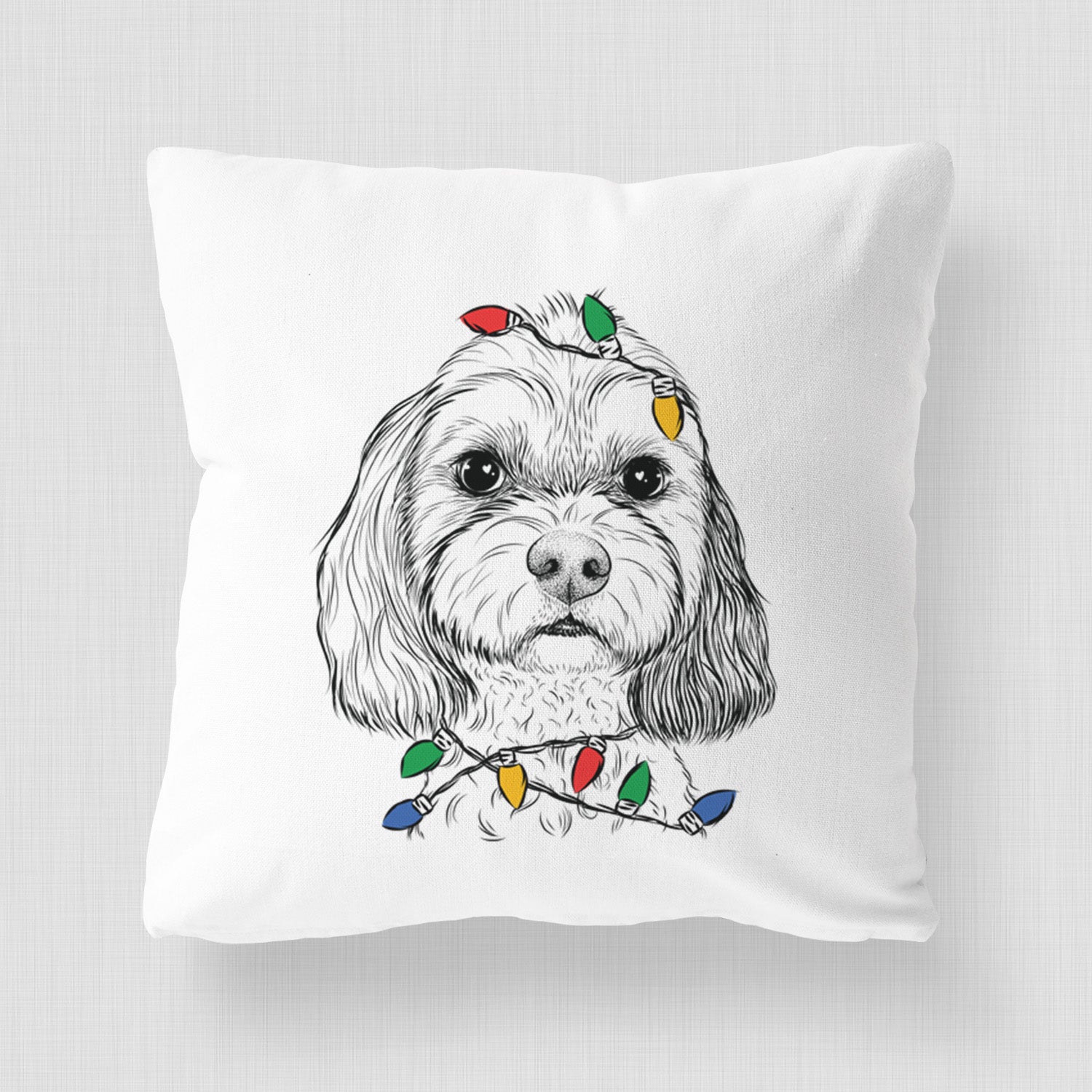 Jasper Diggins the Cavapoo - Throw Pillow Cover