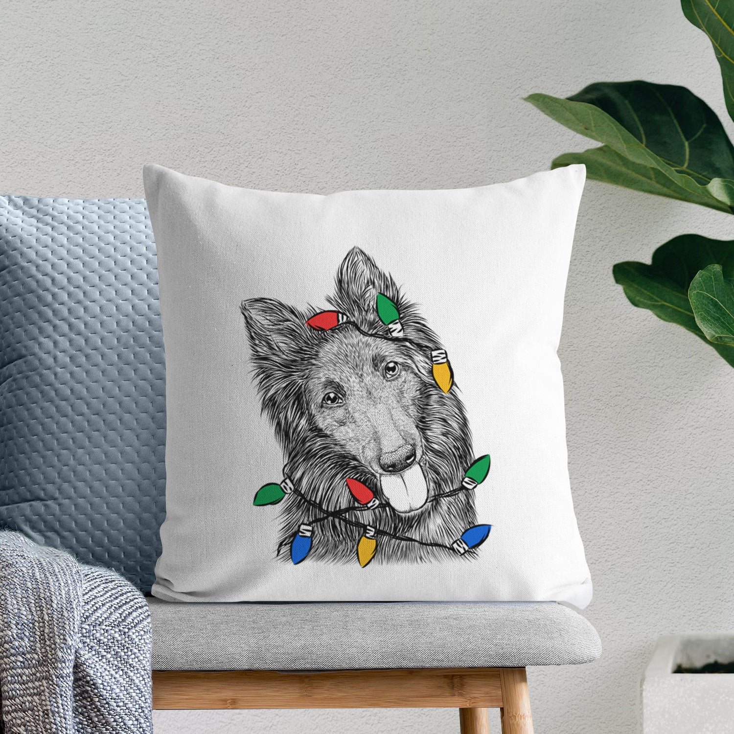 Jaxx the Belgian Tervuren - Throw Pillow Cover