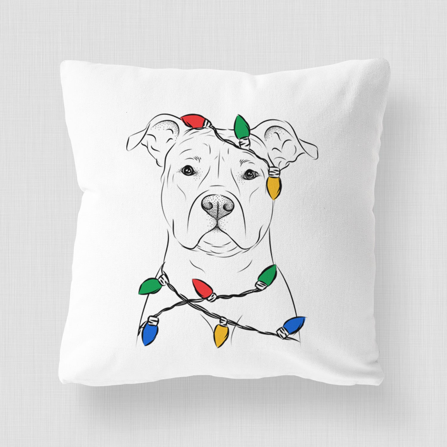 Jethro the American Staffordshire Terrier - Throw Pillow Cover