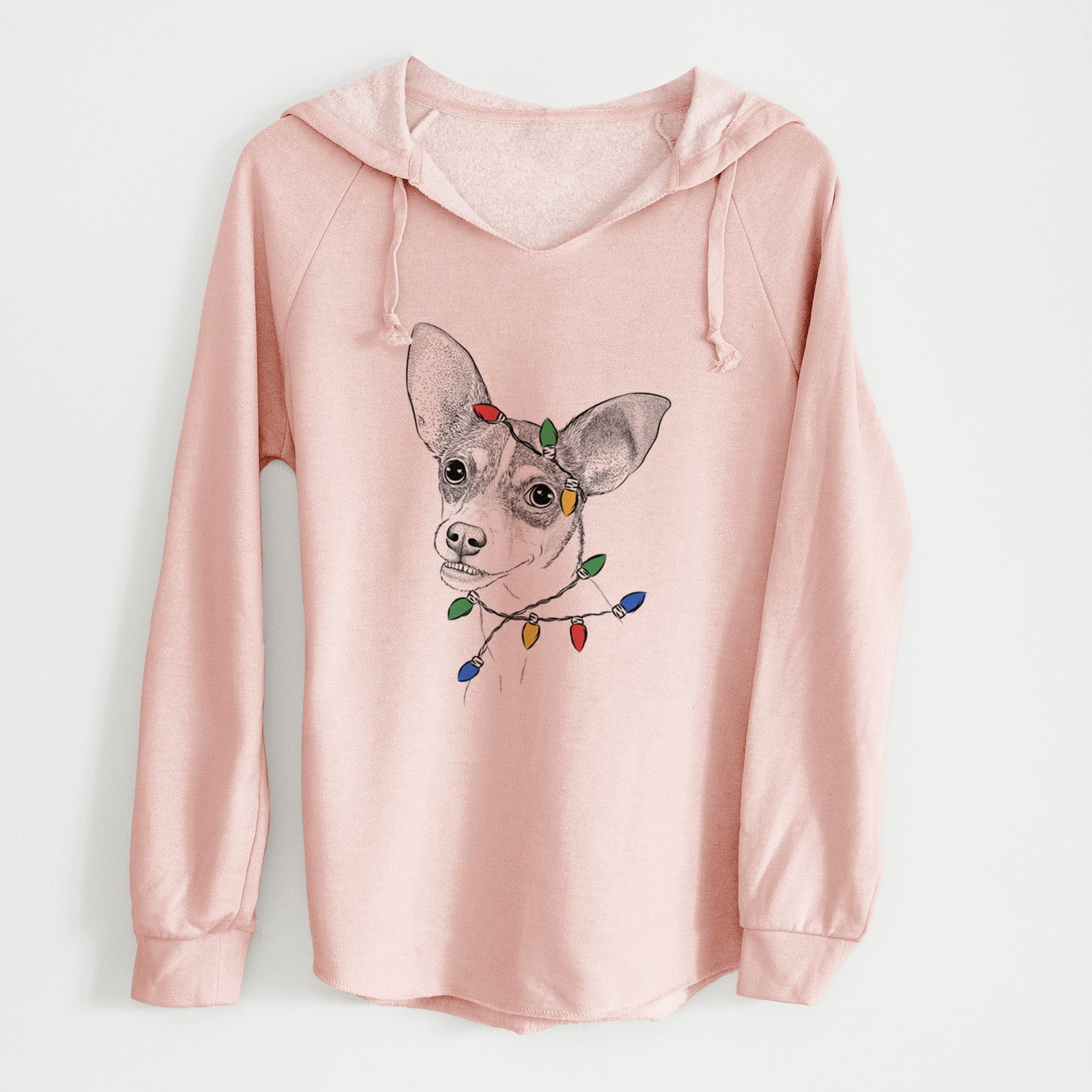 Christmas Lights Kailani the Chihuahua Mix - Cali Wave Hooded Sweatshirt
