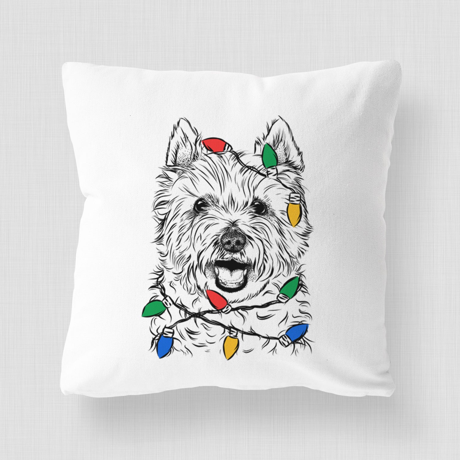 Kami the West Highland Terrier - Throw Pillow Cover