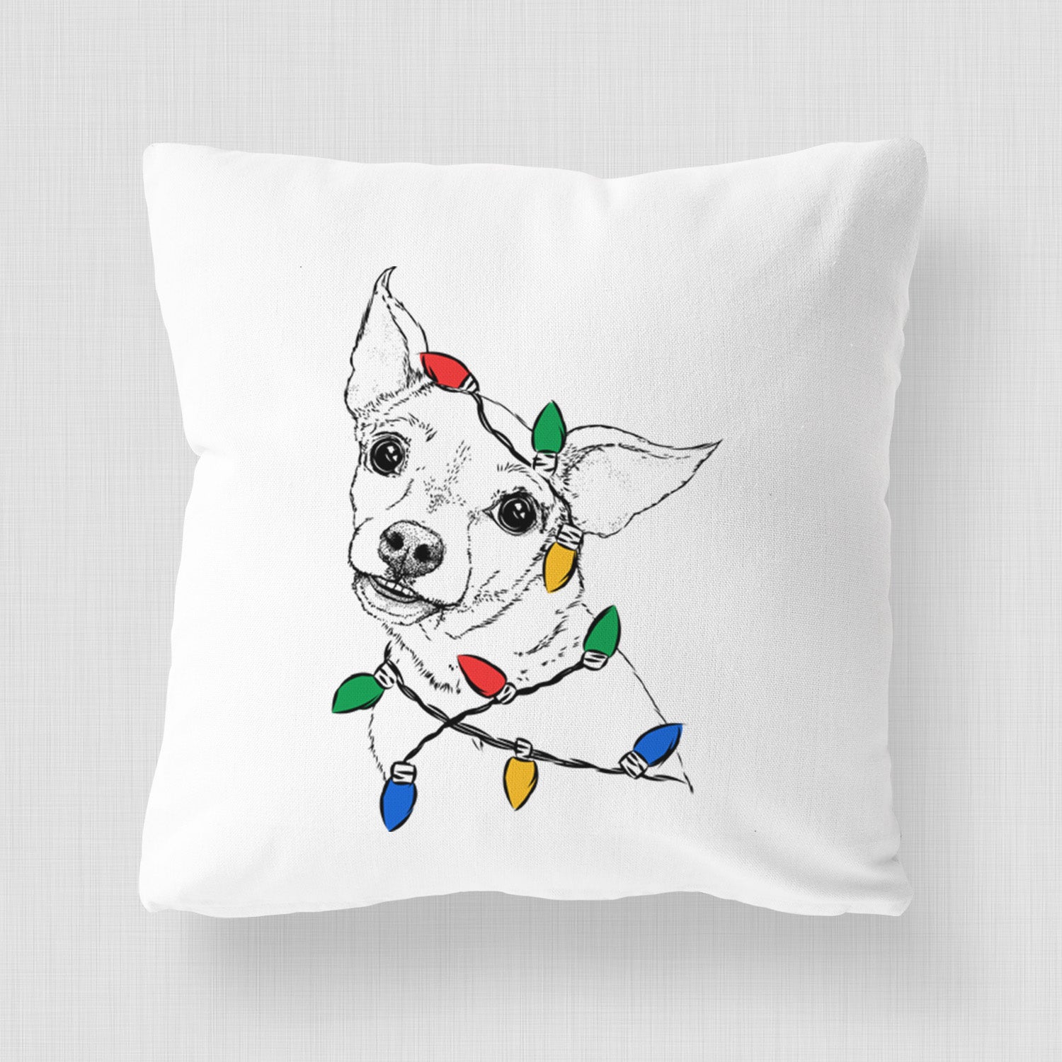 Lola the Chiweenie - Throw Pillow Cover
