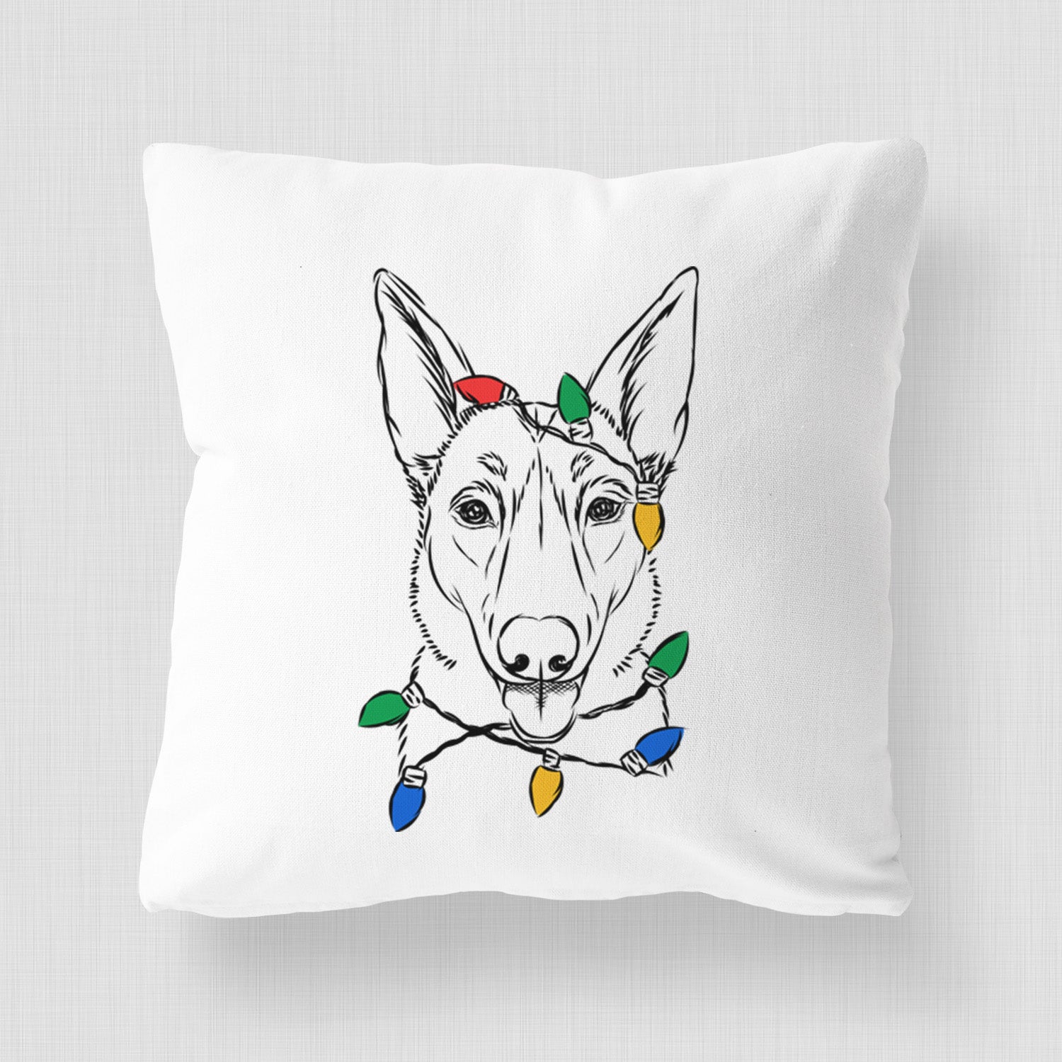 Lyric the Belgian Malinois - Throw Pillow Cover