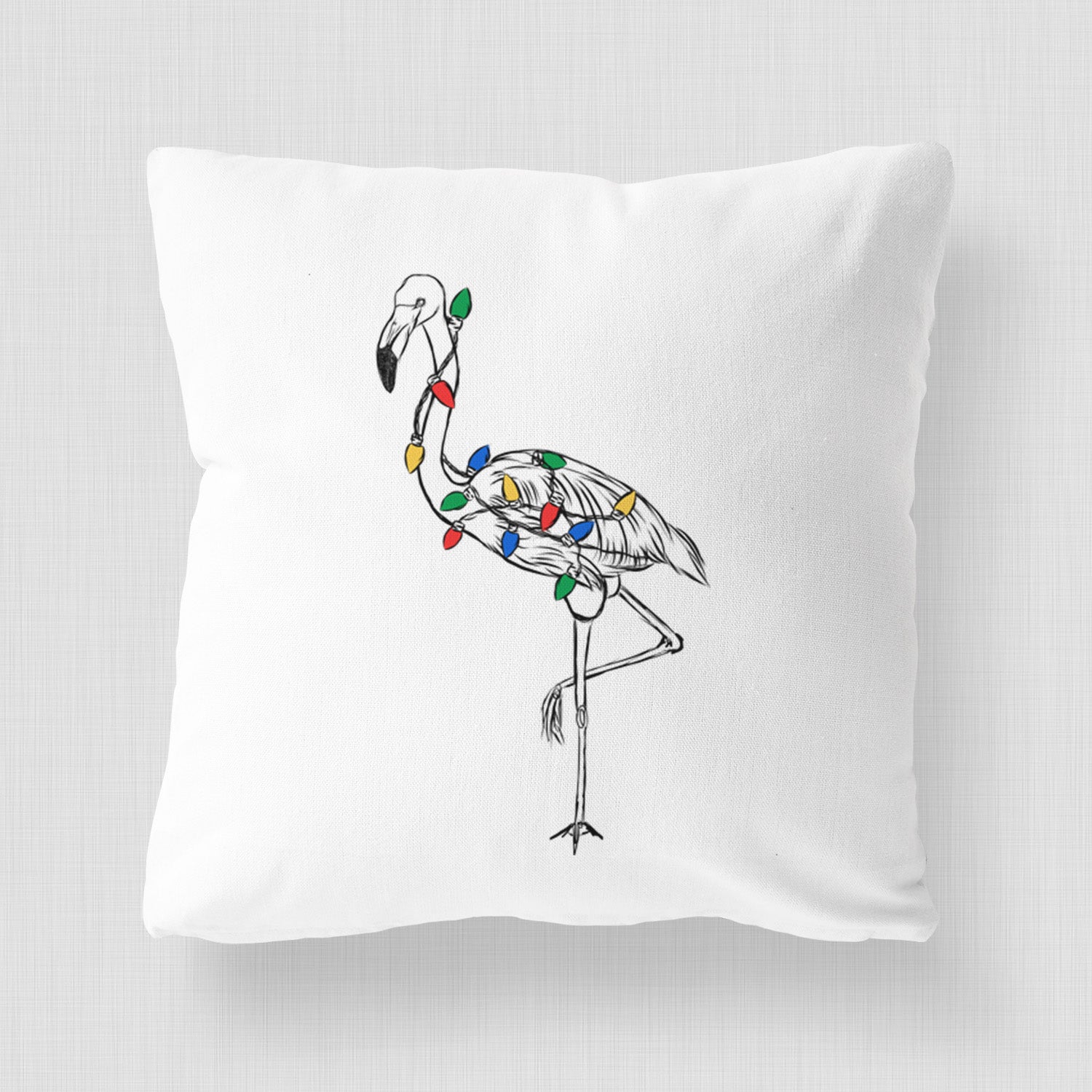 Mango the Flamingo - Throw Pillow Cover