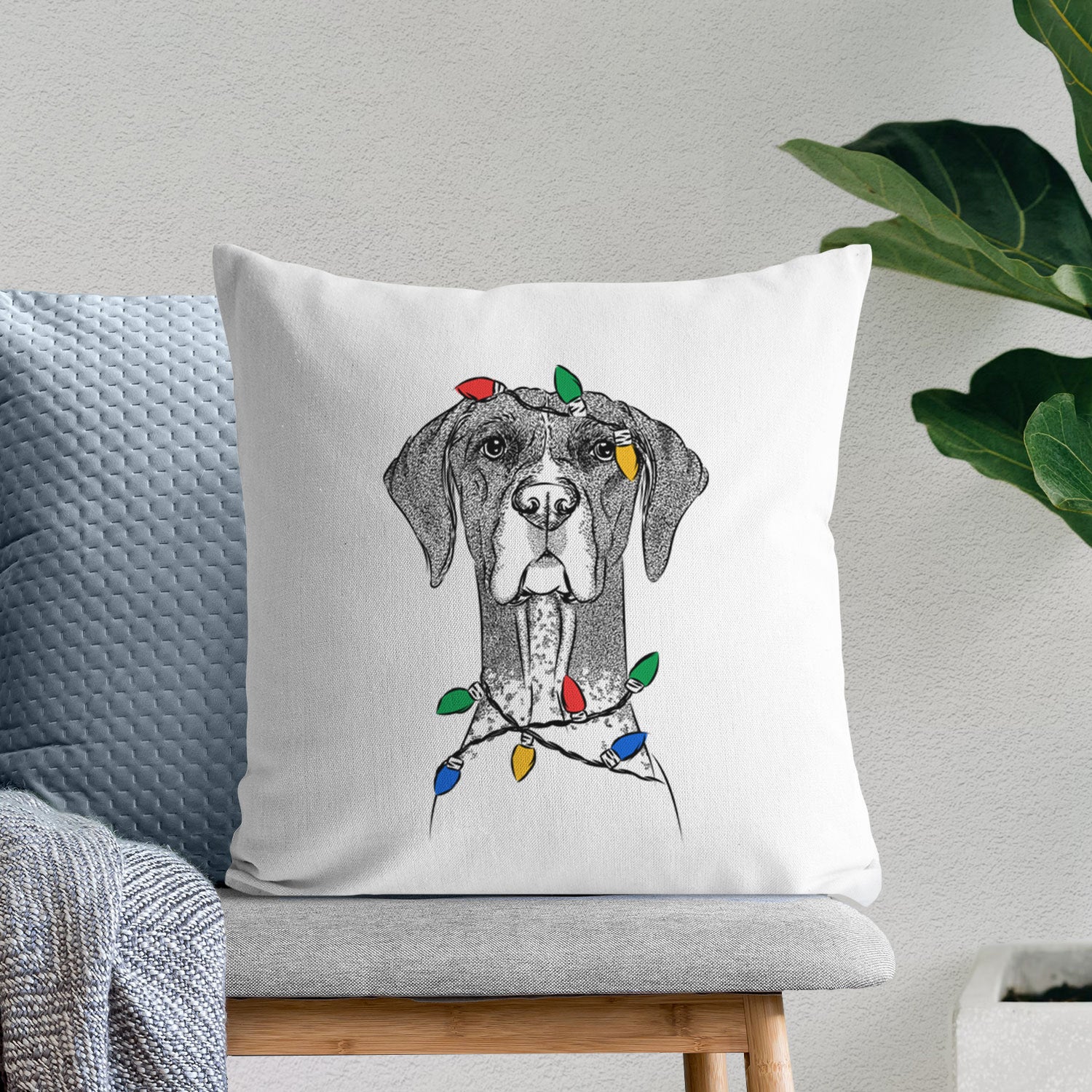 Mattis the German Shorthaired Pointer - Throw Pillow Cover