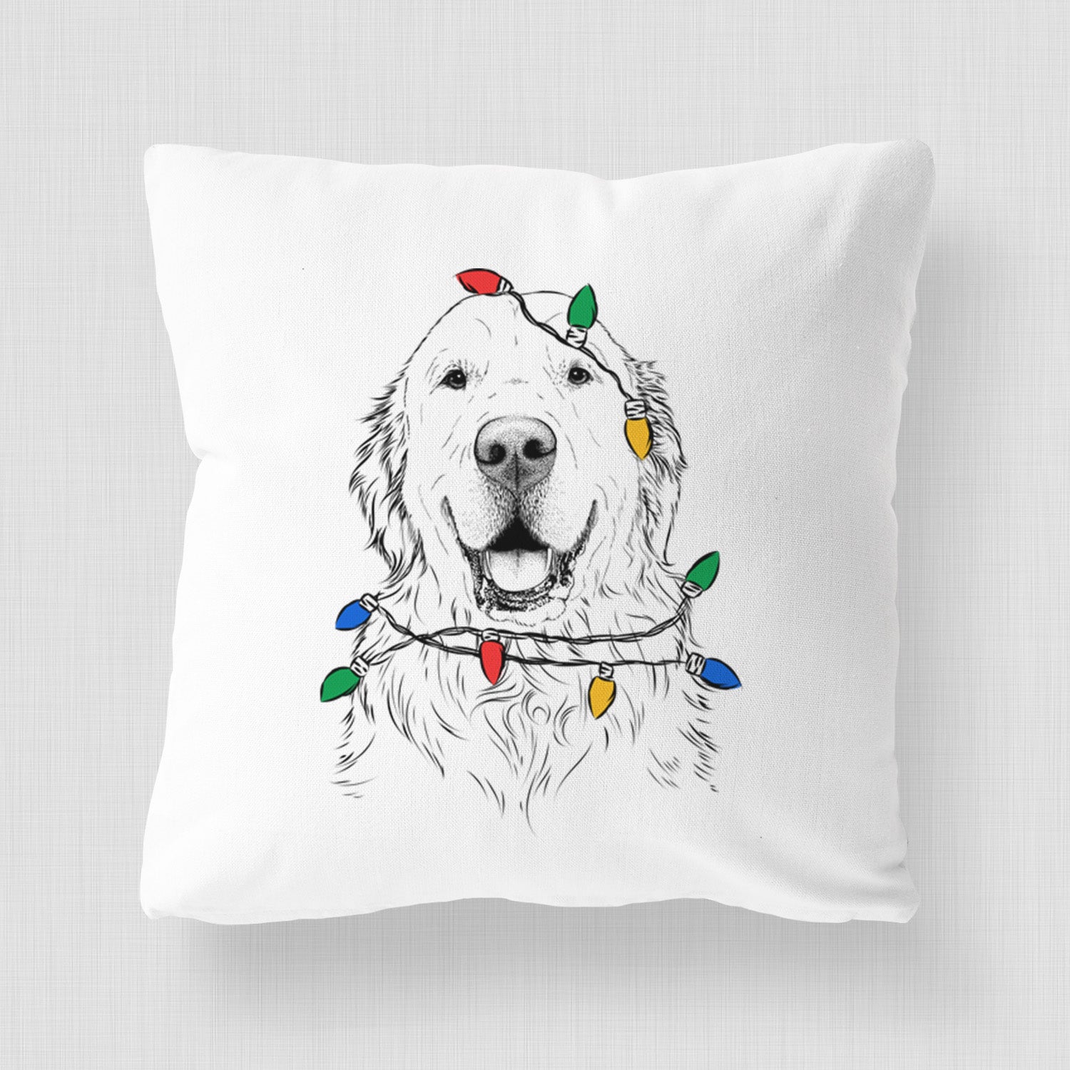 Maximus the Golden Retriever - Throw Pillow Cover