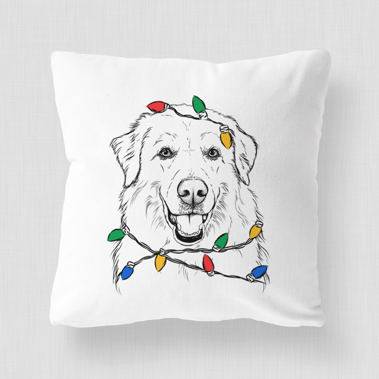 Meg the Great Pyrenees - Throw Pillow Cover