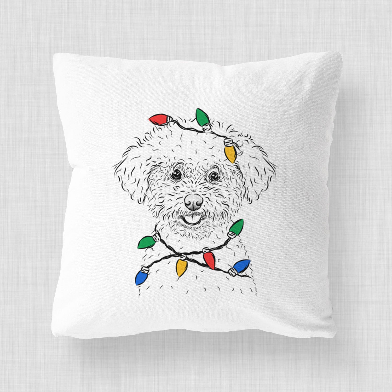 Mickey the Bichon Frise - Throw Pillow Cover