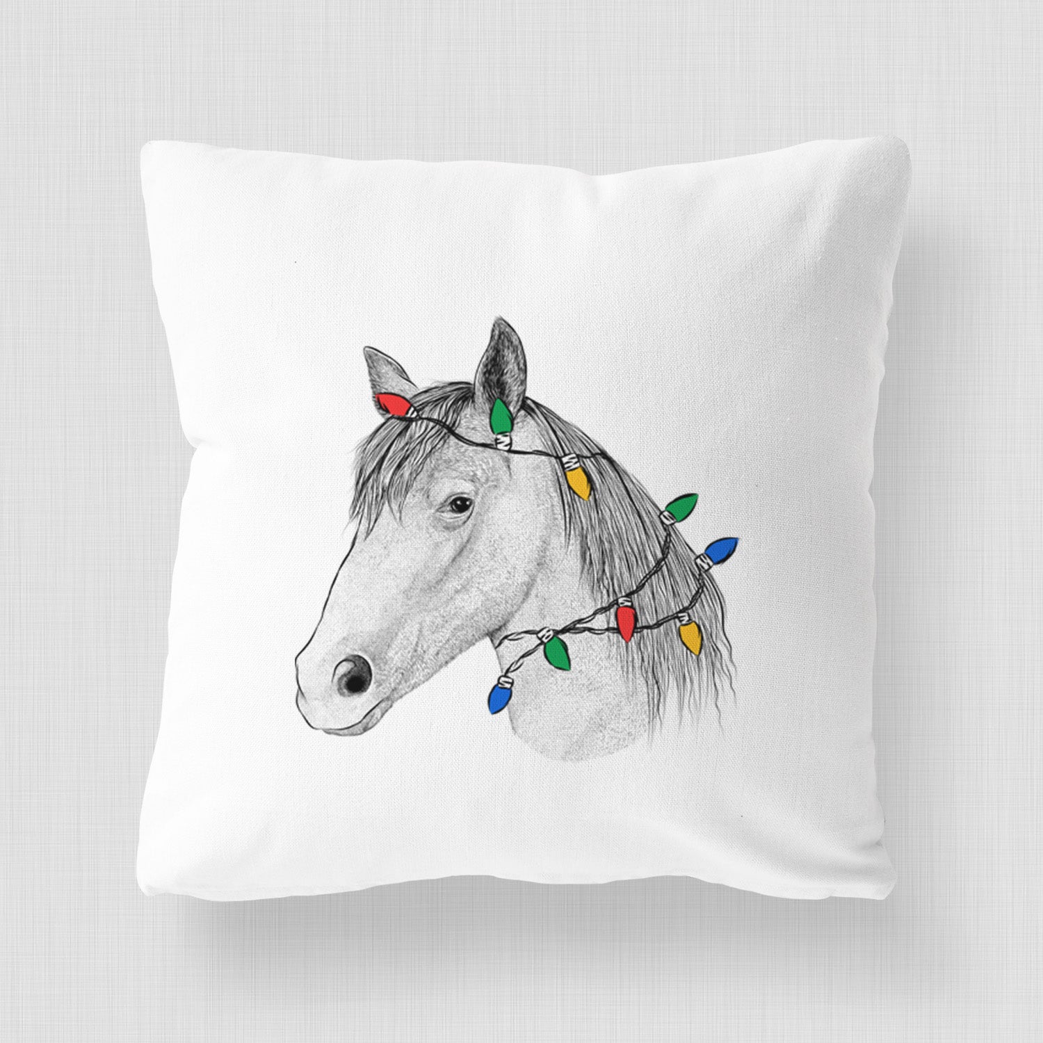 Midnight the Missouri Foxtrotter Horse - Throw Pillow Cover