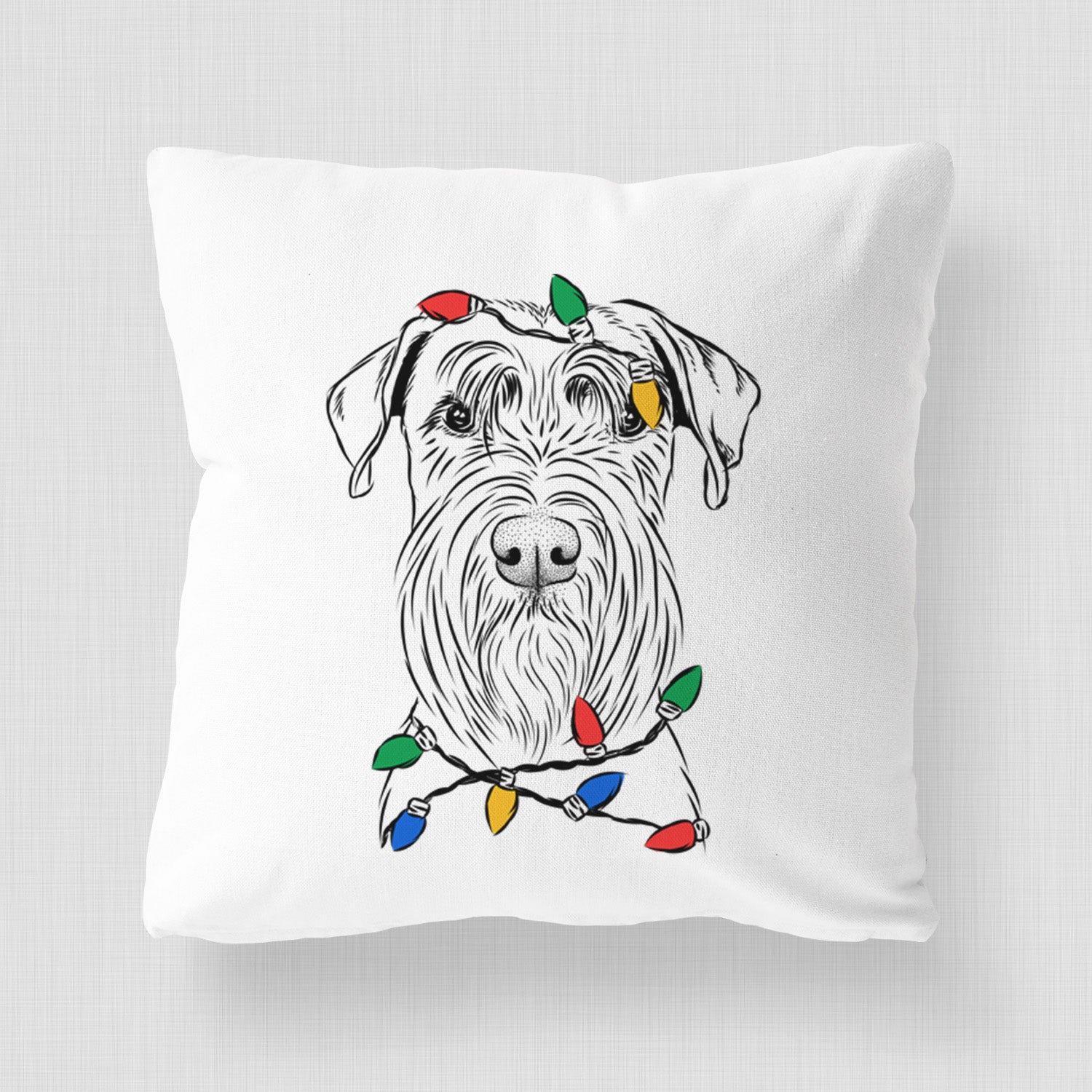 Milton the Schnauzer - Throw Pillow Cover