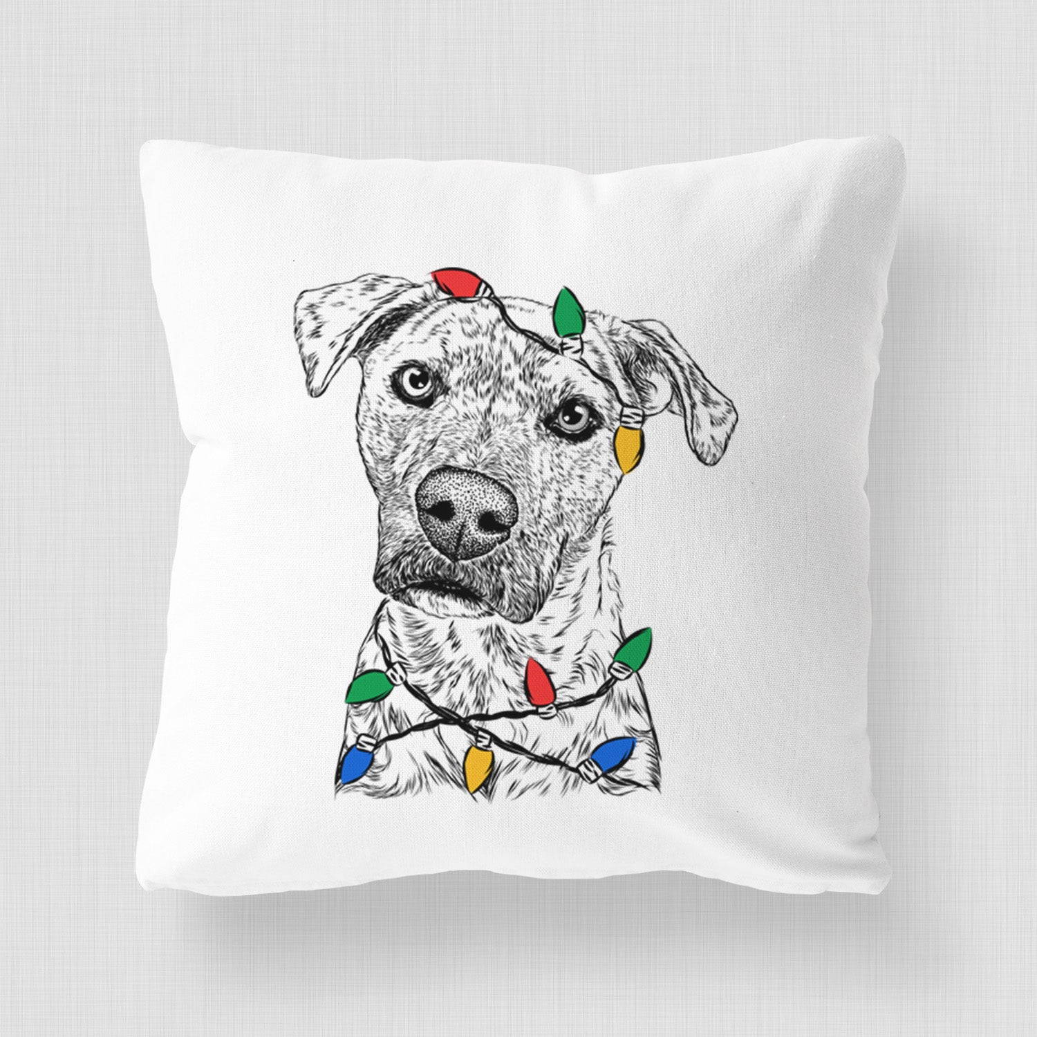 Monster Baby the Pitbull Mix - Throw Pillow Cover
