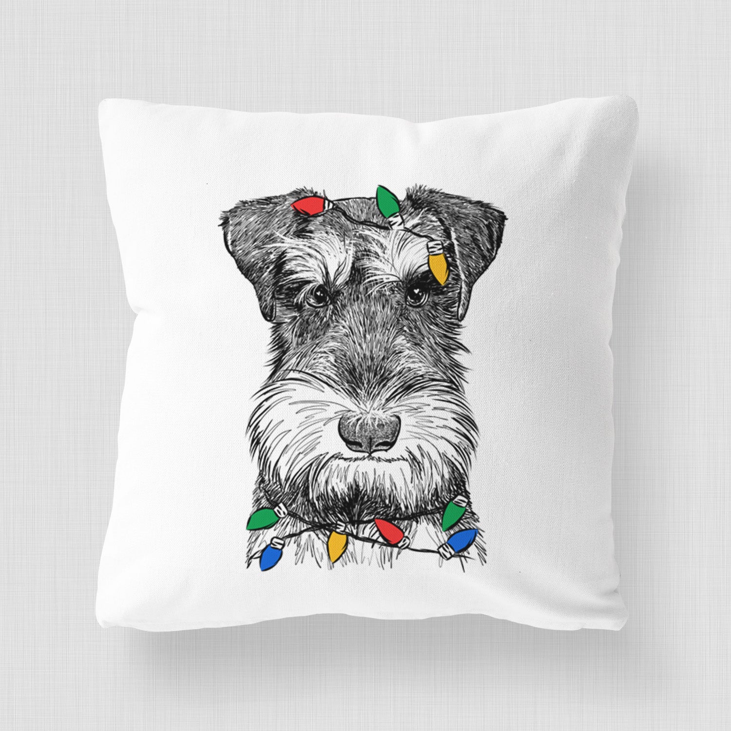 Murphy the Mini Schnauzer - Throw Pillow Cover