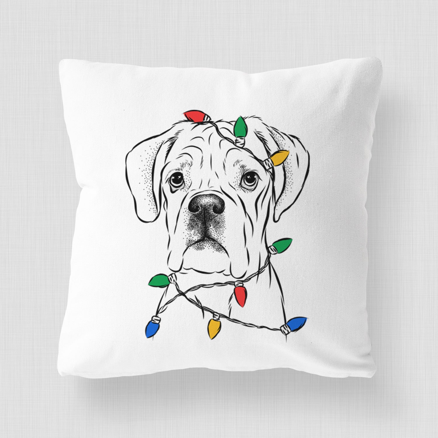 Nelly the Boxer - Throw Pillow Cover