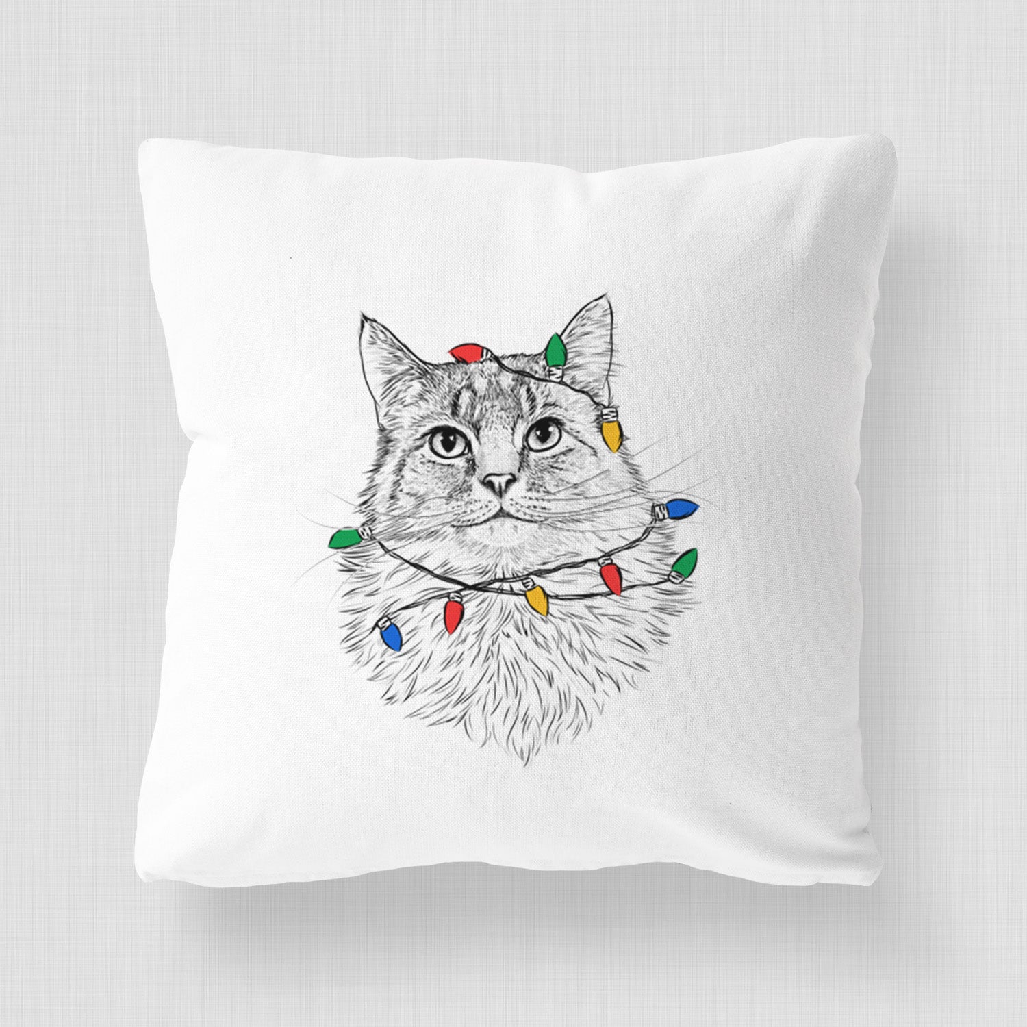 Olive the Cat - Throw Pillow Cover