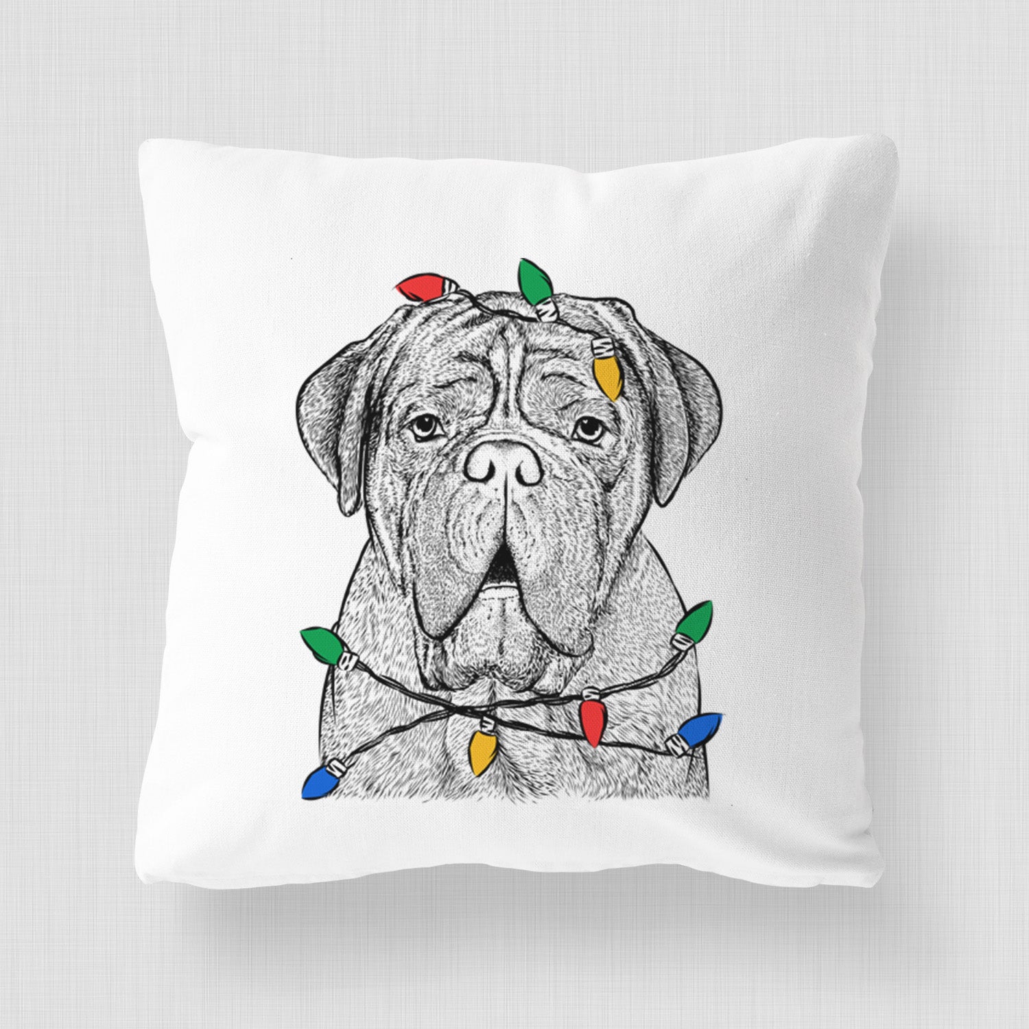 Optimus the Dogue de Bordeaux - Throw Pillow Cover
